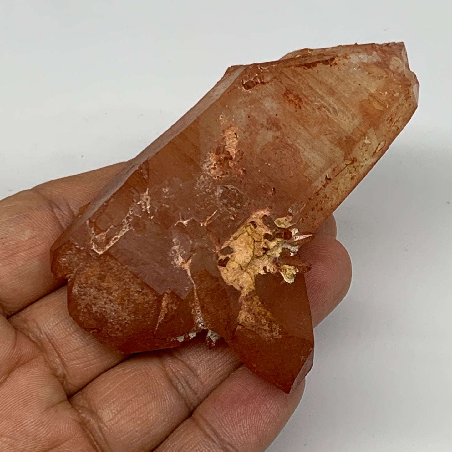 87.5g, 3.4"x2"x1", Natural Red Quartz Crystal Terminated @Morocco, B11503