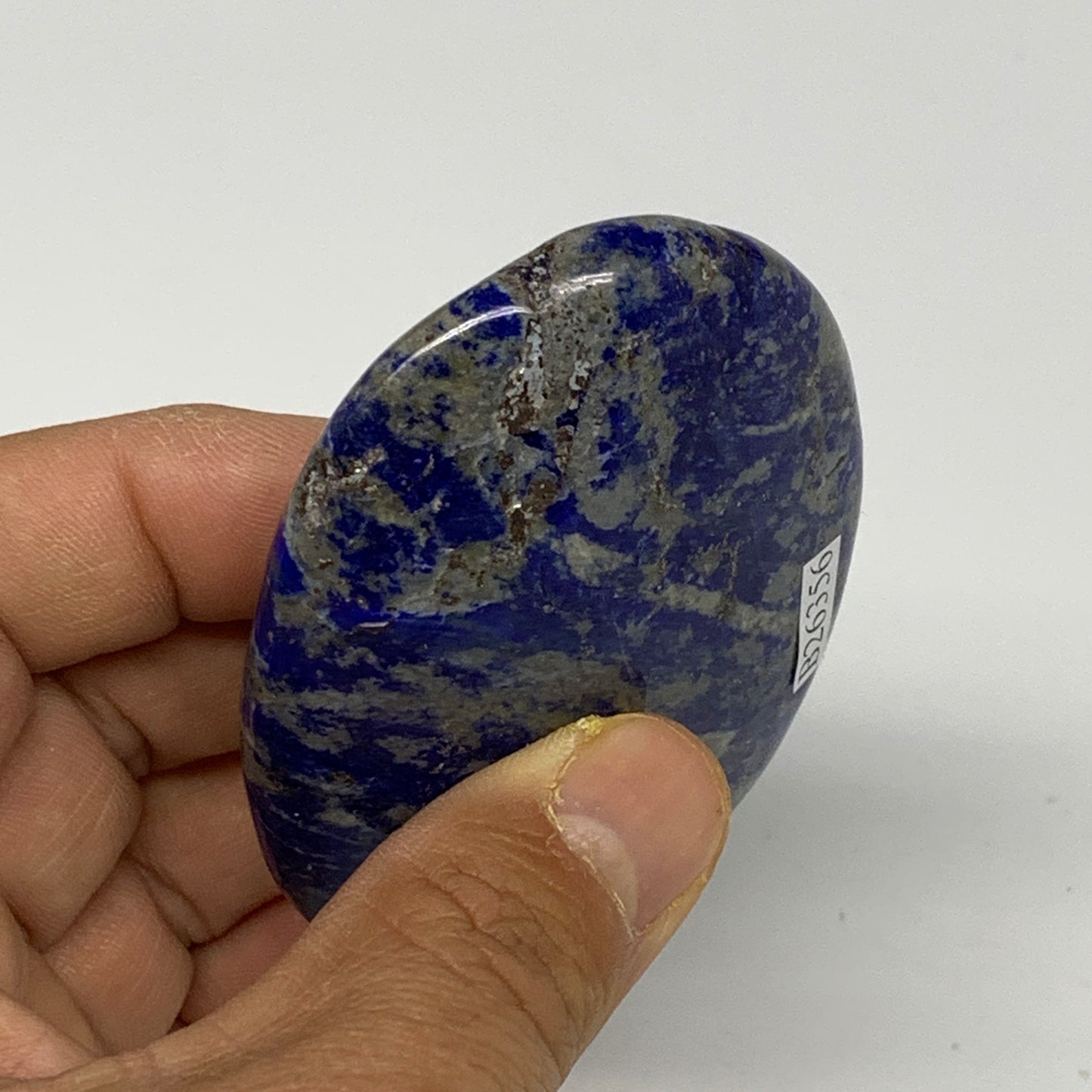 115g,2.9"x2.1"x0.7", Natural Lapis Lazuli Palm Stone @Afghanistan, B26356