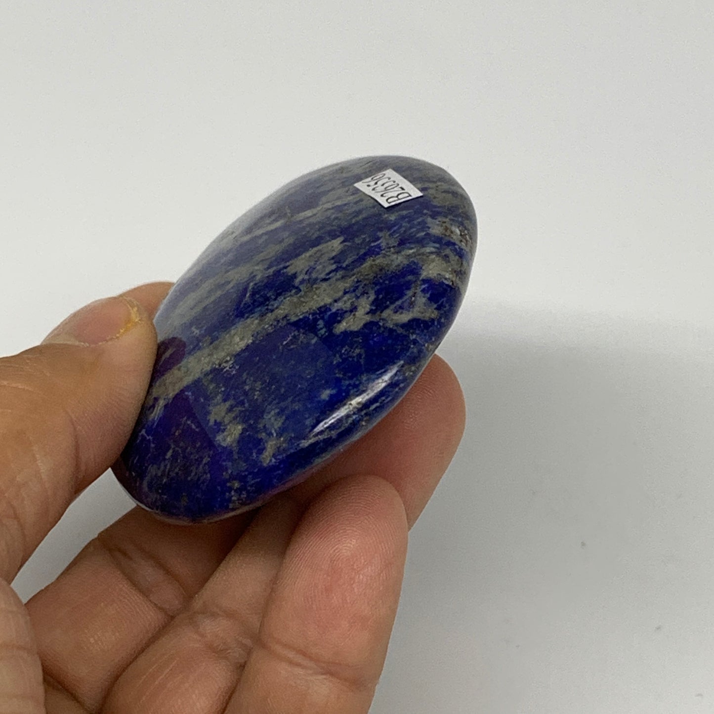 115g,2.9"x2.1"x0.7", Natural Lapis Lazuli Palm Stone @Afghanistan, B26356