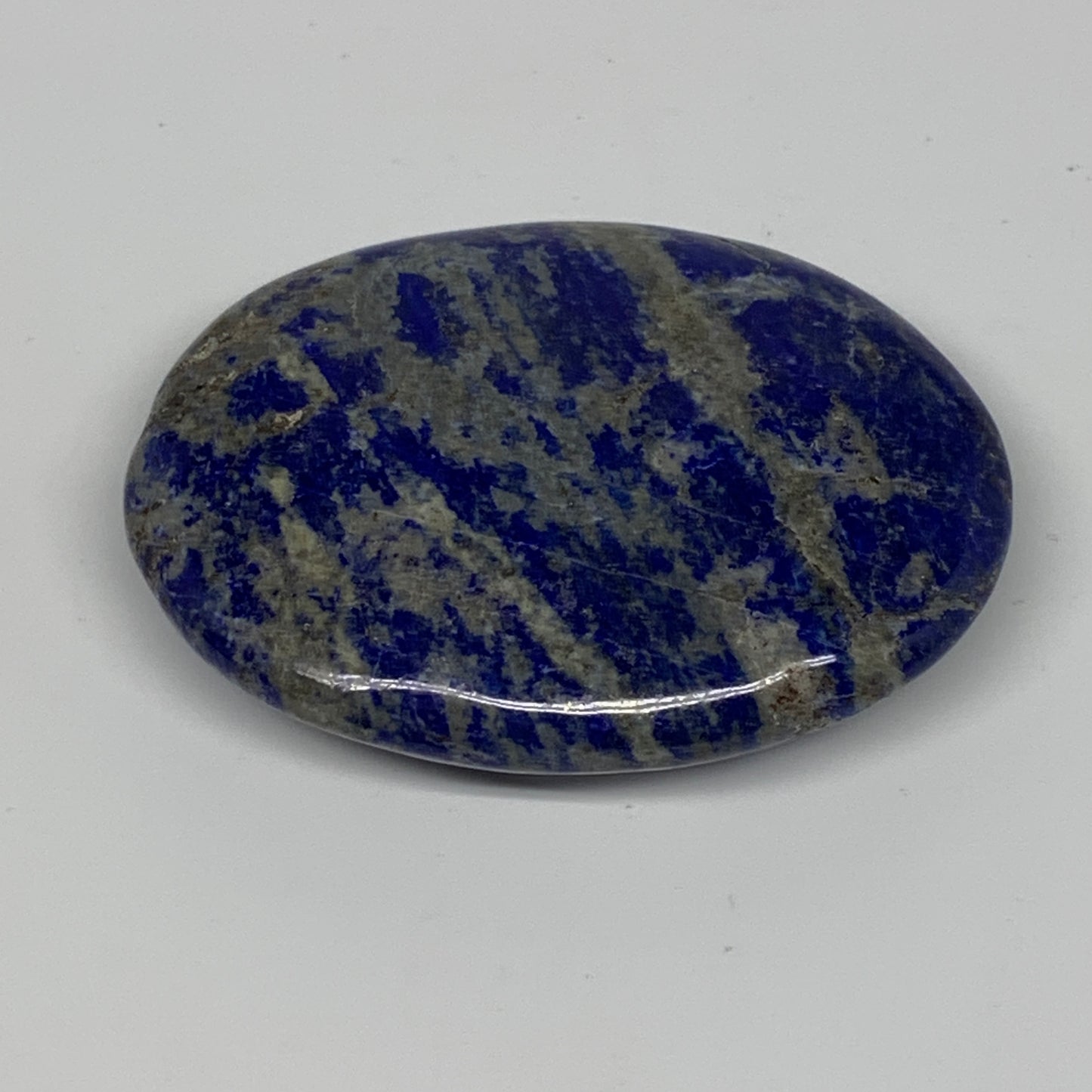 115g,2.9"x2.1"x0.7", Natural Lapis Lazuli Palm Stone @Afghanistan, B26356