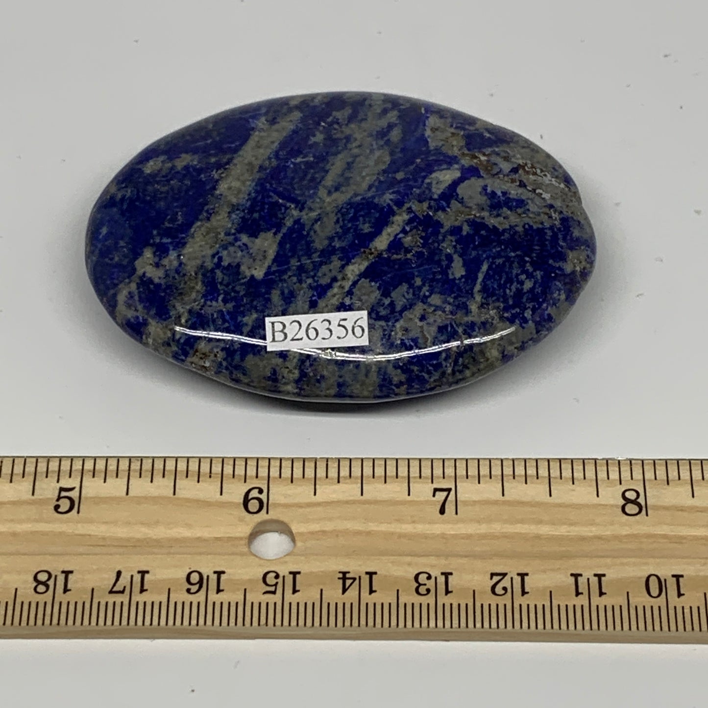 115g,2.9"x2.1"x0.7", Natural Lapis Lazuli Palm Stone @Afghanistan, B26356