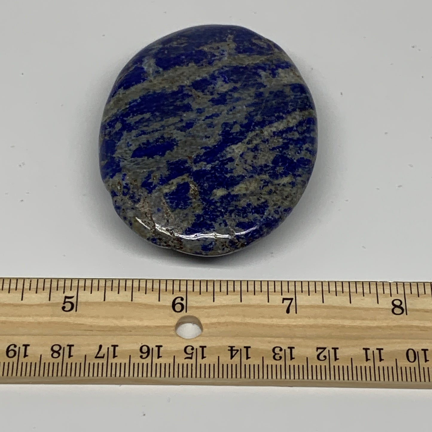 115g,2.9"x2.1"x0.7", Natural Lapis Lazuli Palm Stone @Afghanistan, B26356