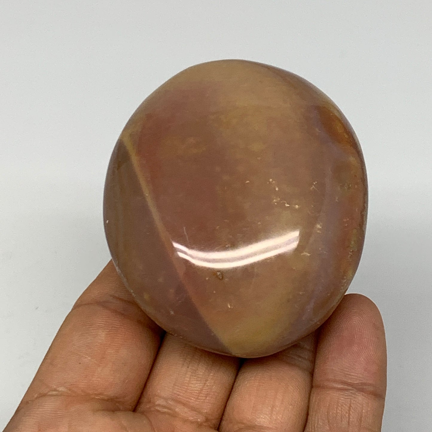 164.5g, 2.7"x2.2"x1.4" Polychrome Jasper Palm-Stone Reiki @Madagascar, B17989
