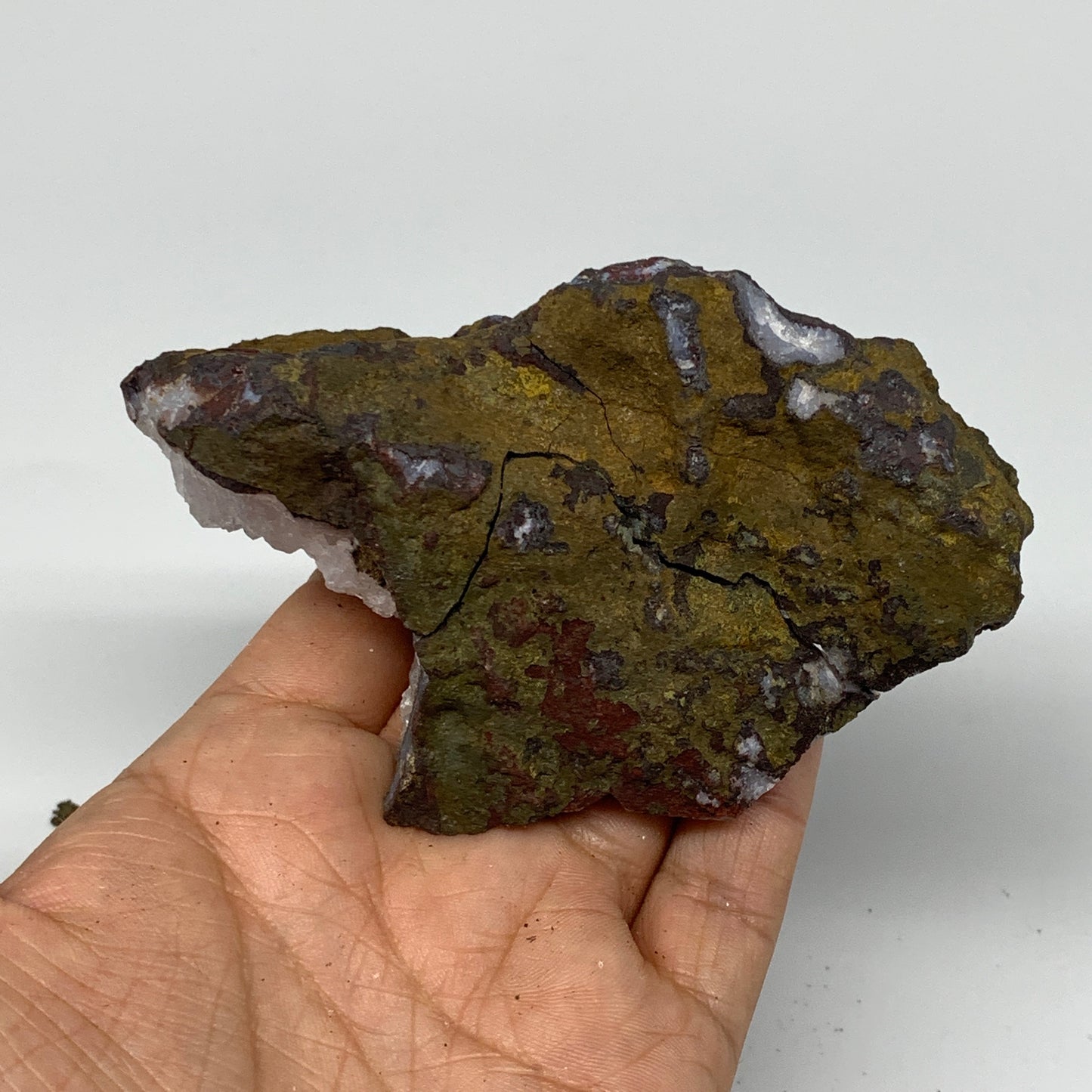 232.9g, 4.2"x2.5"x1.1", Rare Manganese Cluster With Quartz Mineral Specimen,B106