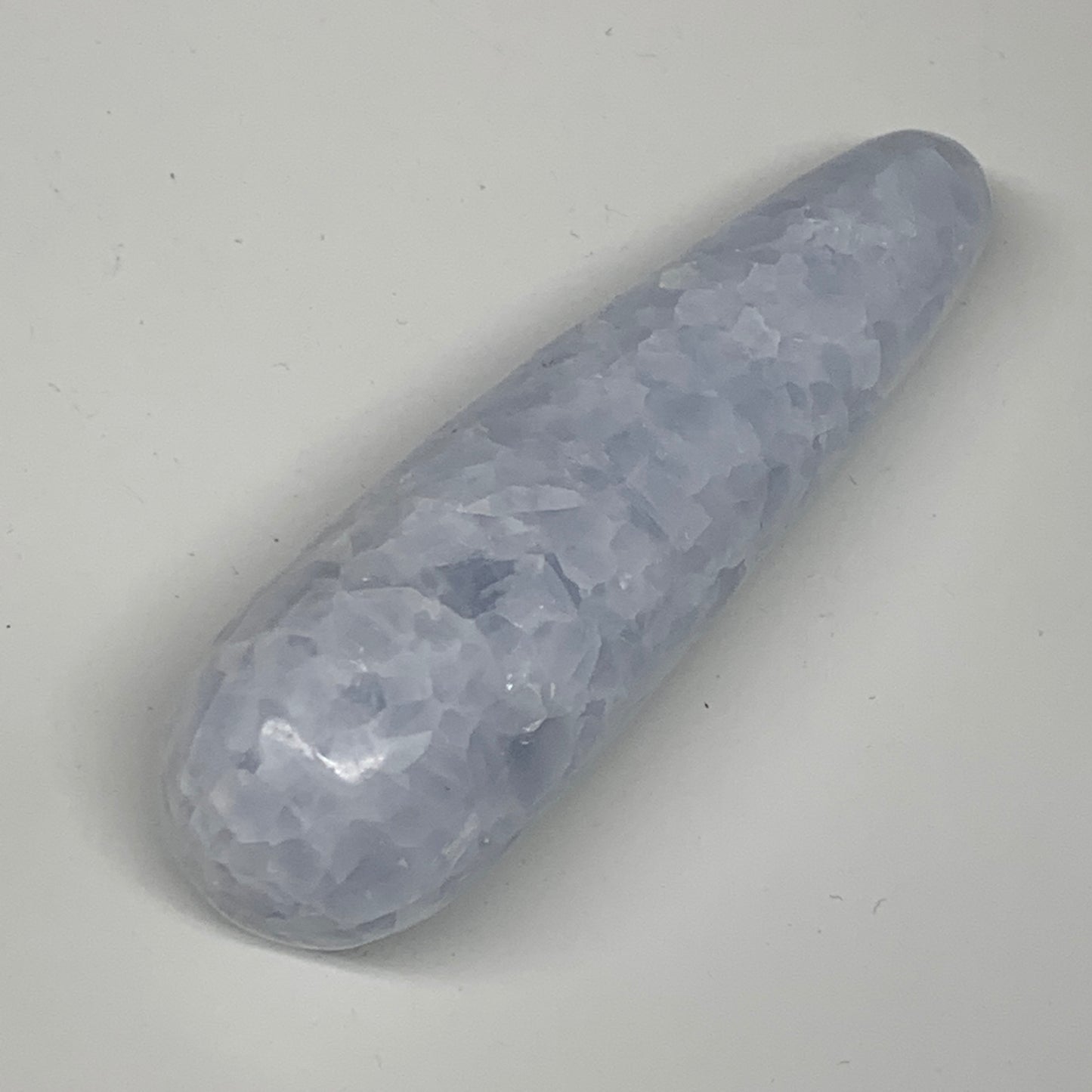 180.3g,4.5"x1.3" Natural Blue Calcite Wand Stick Home Decor, Collectible, B6168