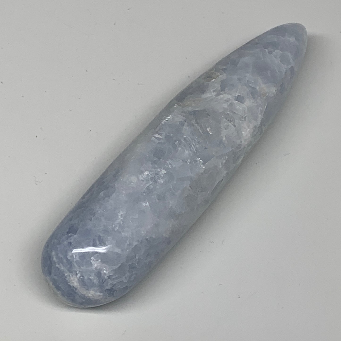 264.3g,5.6"x1.3" Natural Blue Calcite Wand Stick, Home Decor, Collectible, B6169