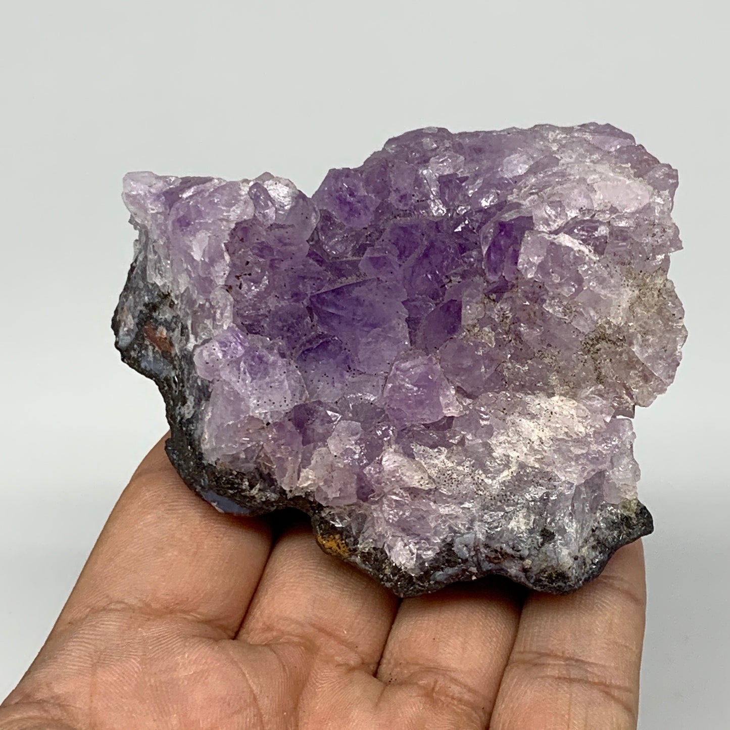 204.3g, 3"x2.8"x1.9", Natural Amethyst Cluster Mineral Specimen @Morocco,B10698