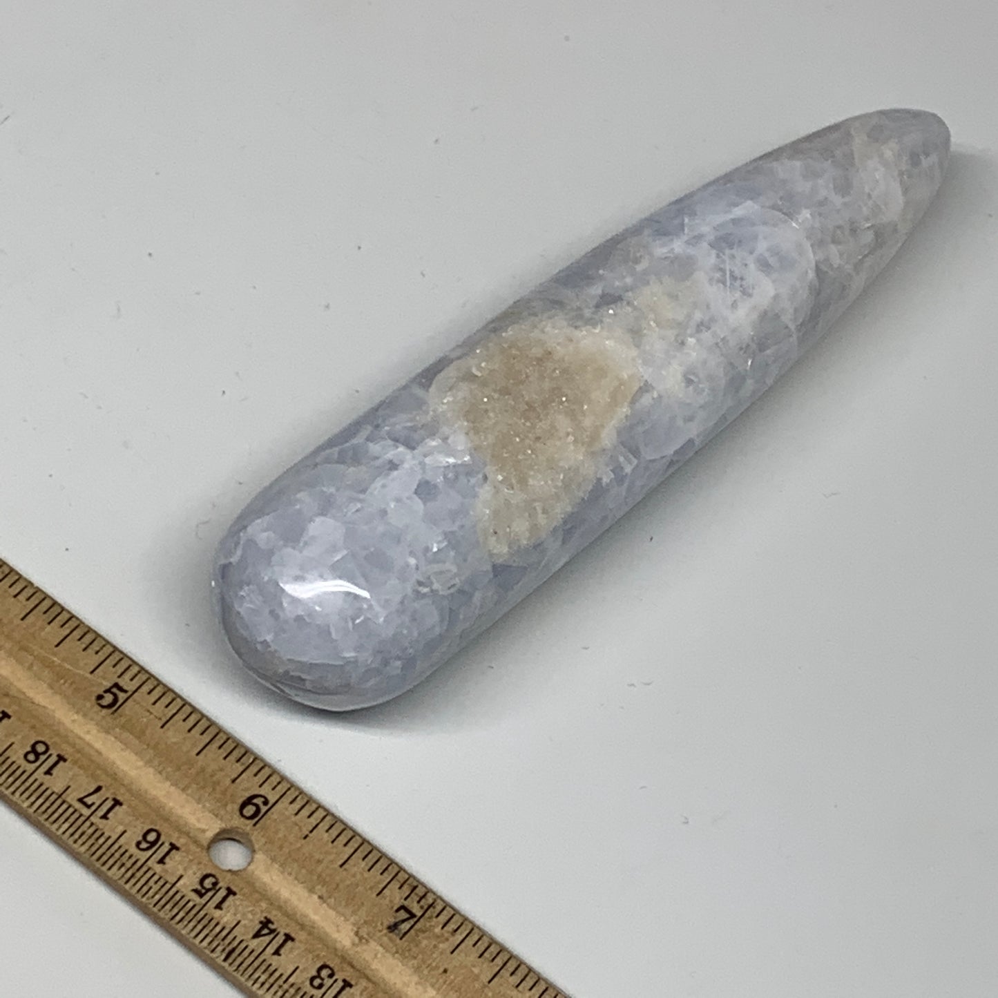 260.2g,5.7"x1.4" Natural Blue Calcite Wand Stick, Home Decor, Collectible, B6171