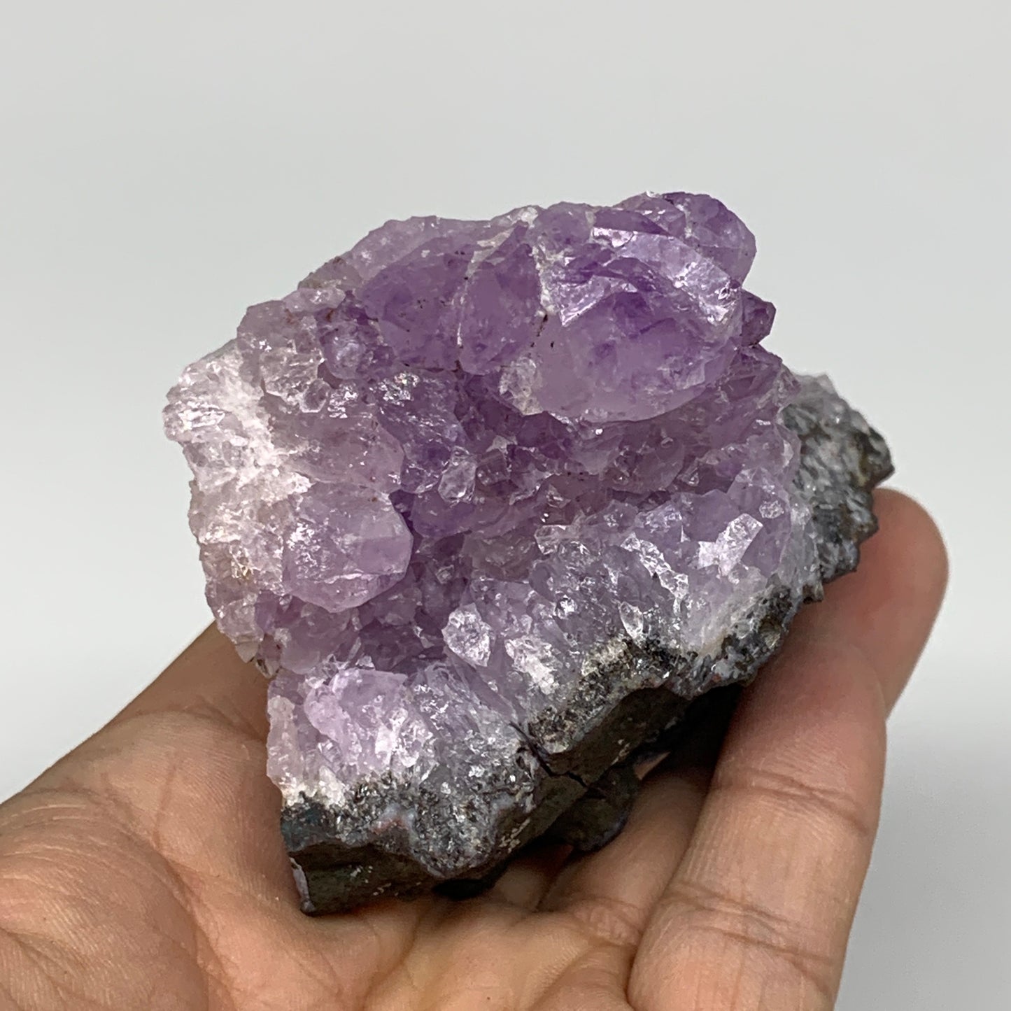 204.3g, 3"x2.8"x1.9", Natural Amethyst Cluster Mineral Specimen @Morocco,B10698