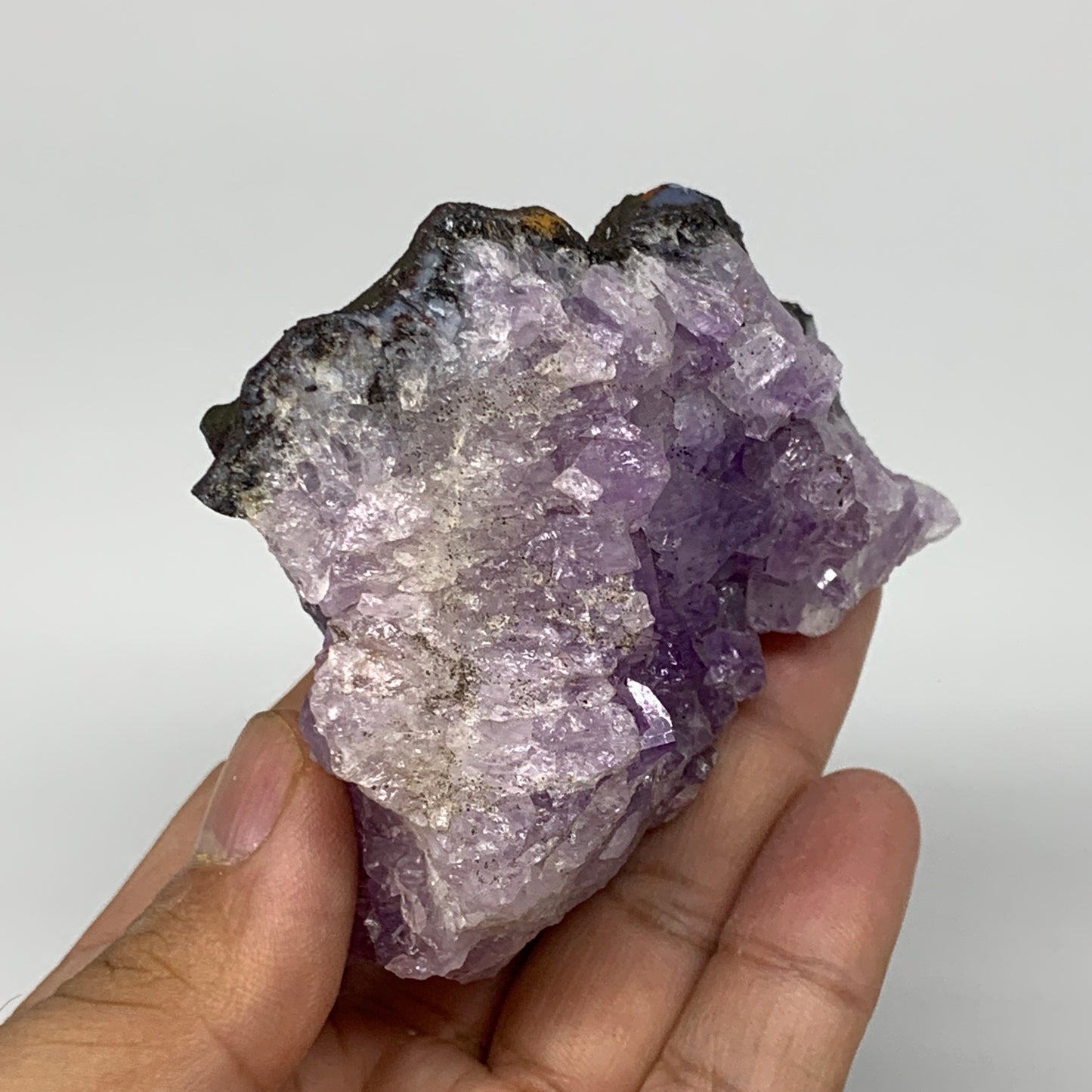 204.3g, 3"x2.8"x1.9", Natural Amethyst Cluster Mineral Specimen @Morocco,B10698