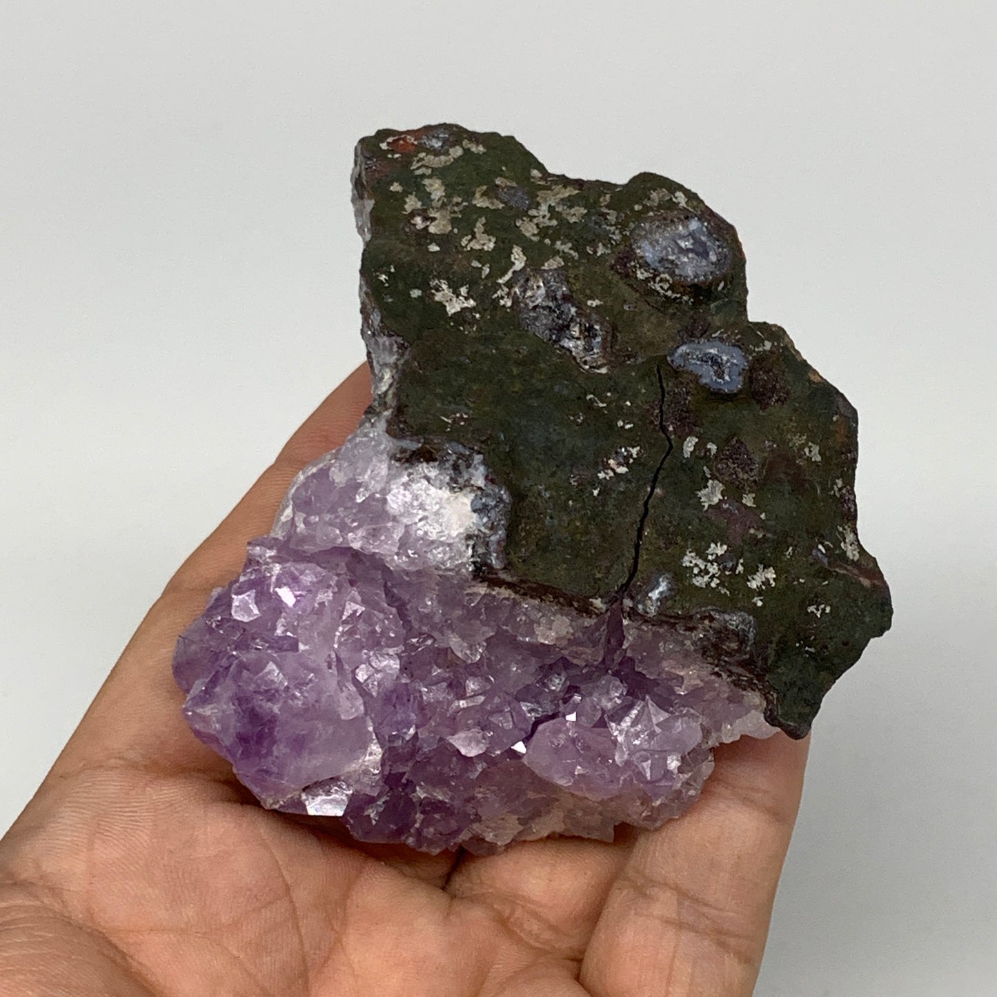 204.3g, 3"x2.8"x1.9", Natural Amethyst Cluster Mineral Specimen @Morocco,B10698