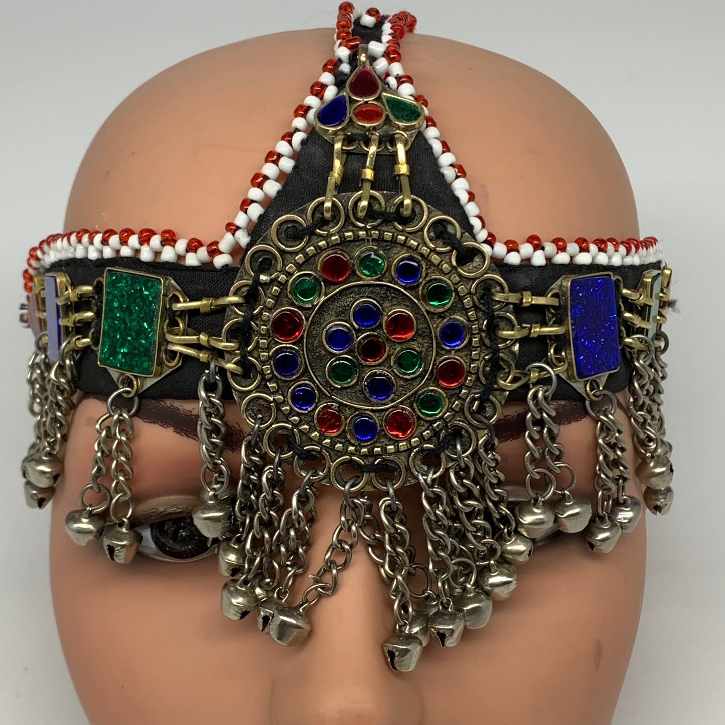 85g, Kuchi Headdress Headpiece Afghan Ethnic Tribal Jingle Bells @Afghanistan, B