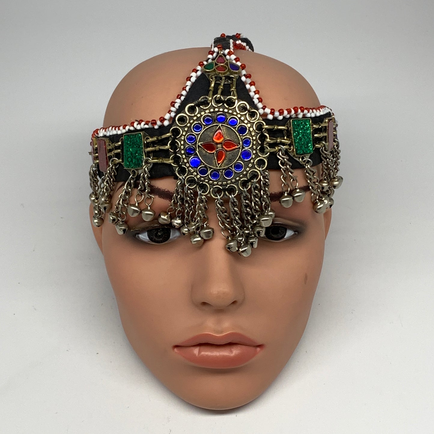 82.9g, Kuchi Headdress Headpiece Afghan Ethnic Tribal Jingle Bells @Afghanistan,