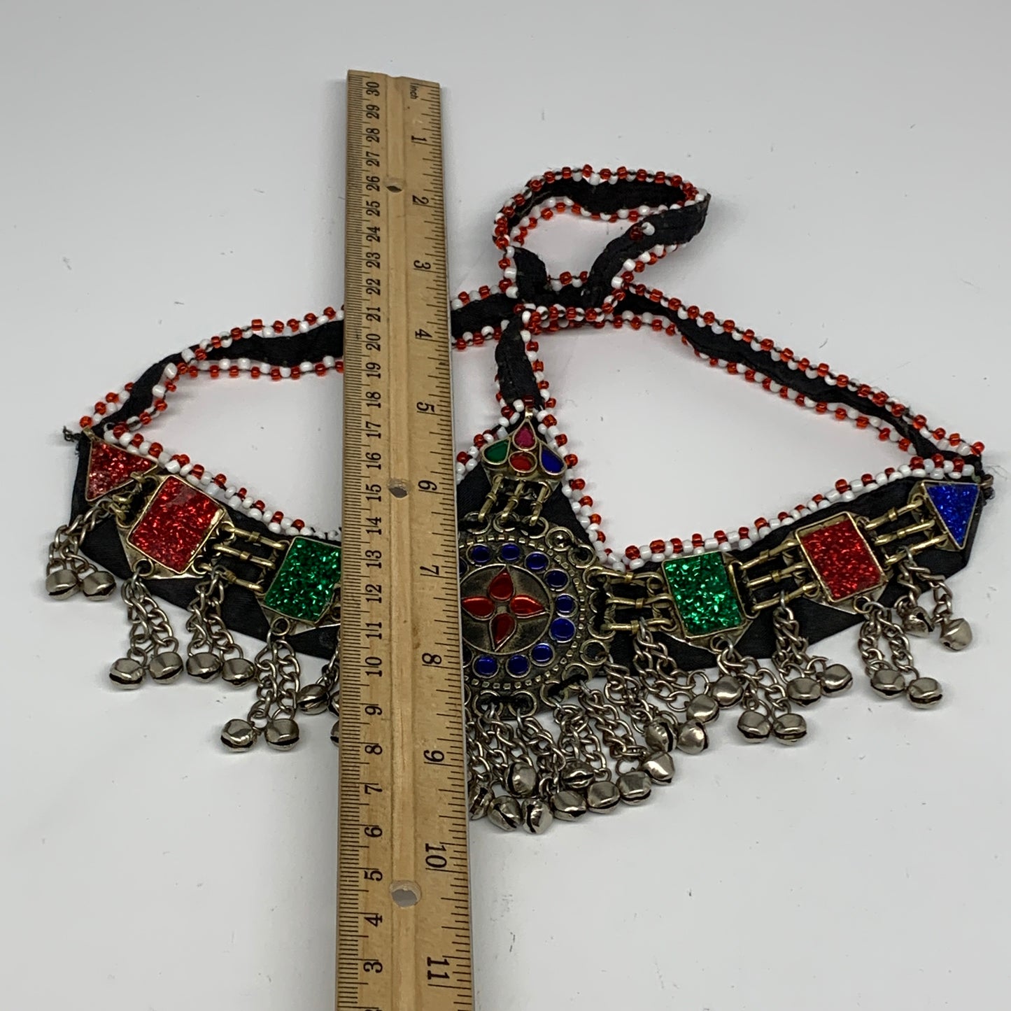 82.9g, Kuchi Headdress Headpiece Afghan Ethnic Tribal Jingle Bells @Afghanistan,