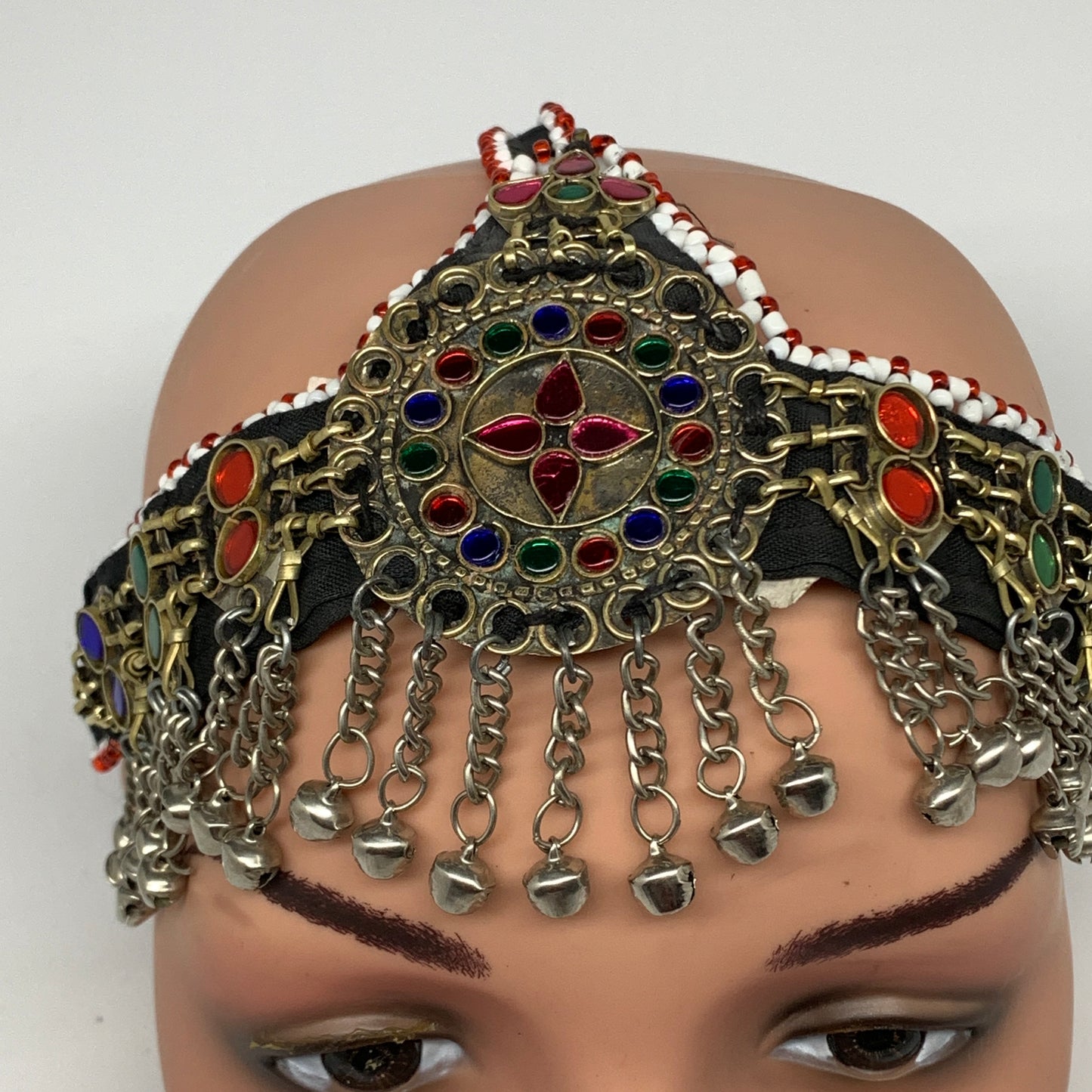 77.1g, Kuchi Headdress Headpiece Afghan Ethnic Tribal Jingle Bells @Afghanistan,