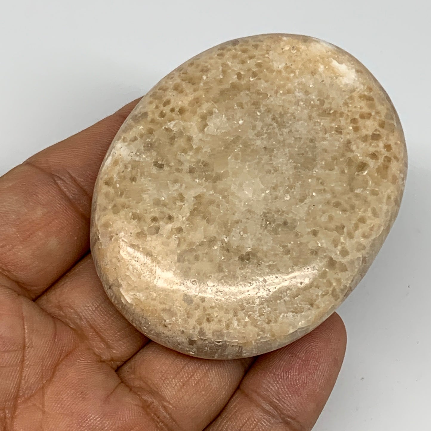 102.7g, 2.5"x2"x0.7" Natural Onyx Palm-Stone Reiki @Afghanistan, B14860