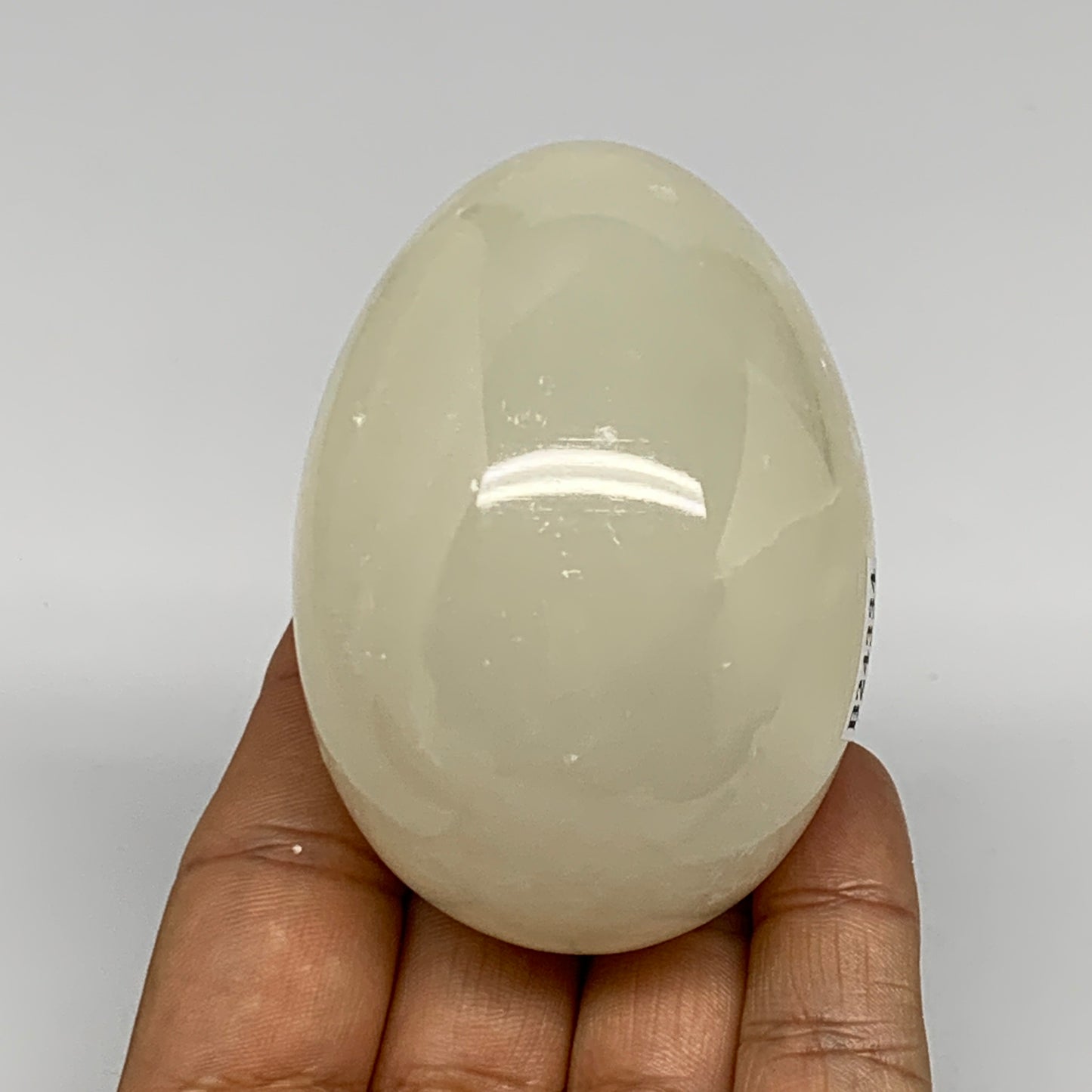 252.8g, 2.8"x2" Natural Green Onyx Egg Gemstone Mineral, from Pakistan, B24334