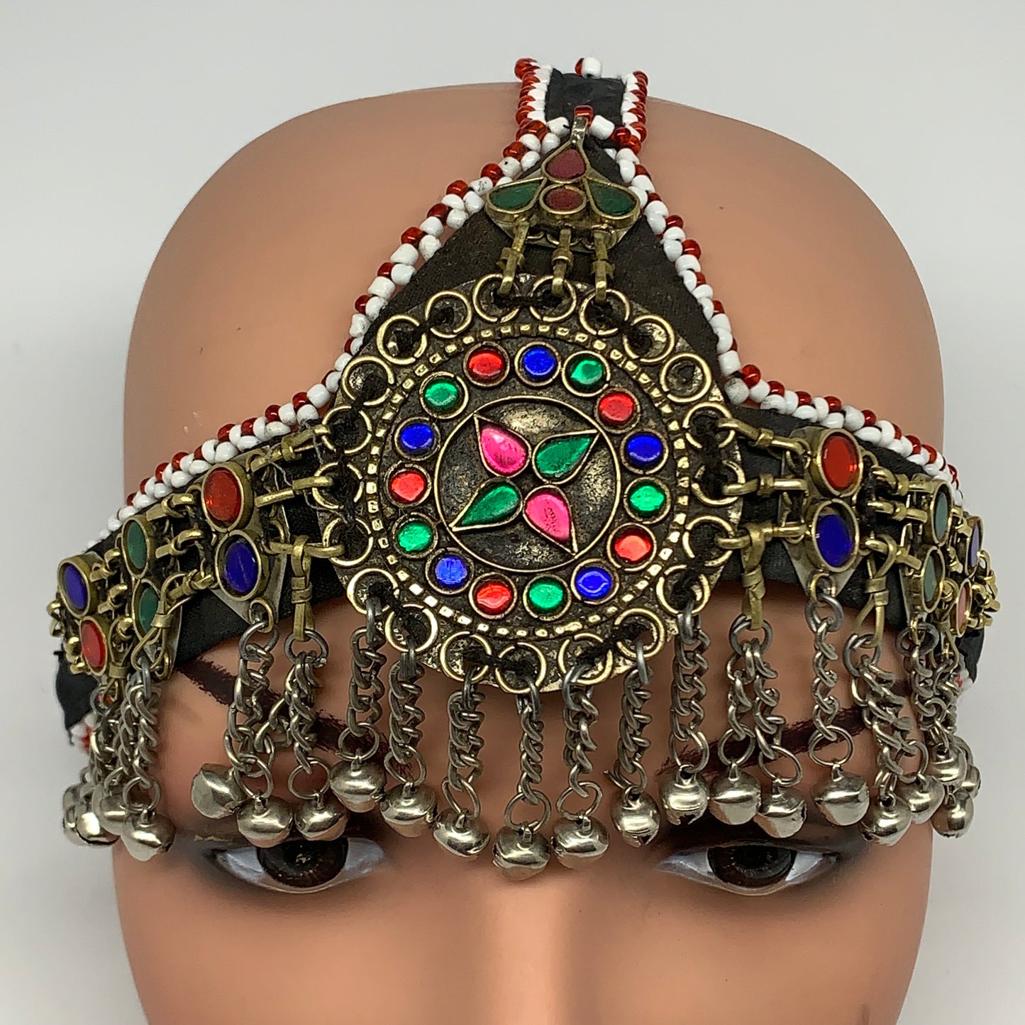 77.2g, Kuchi Headdress Headpiece Afghan Ethnic Tribal Jingle Bells @Afghanistan,