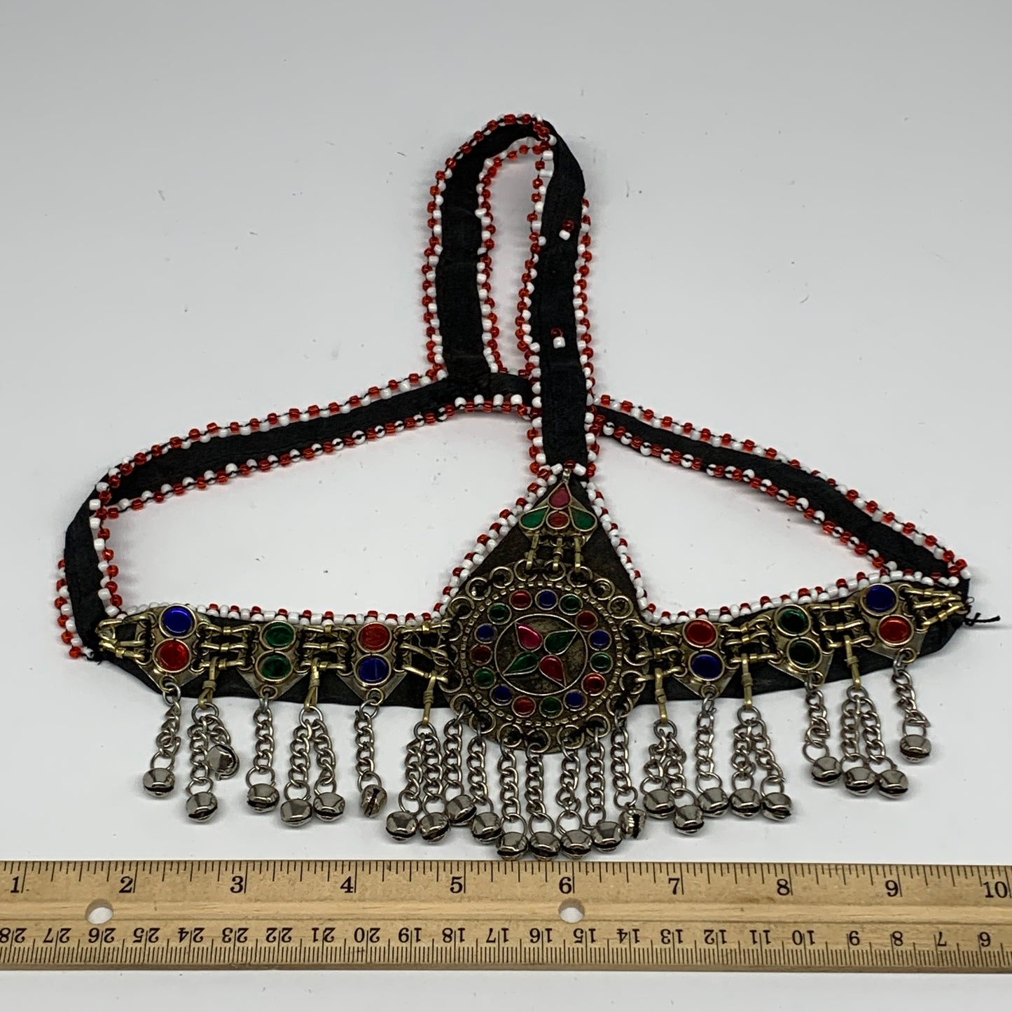 77.2g, Kuchi Headdress Headpiece Afghan Ethnic Tribal Jingle Bells @Afghanistan,