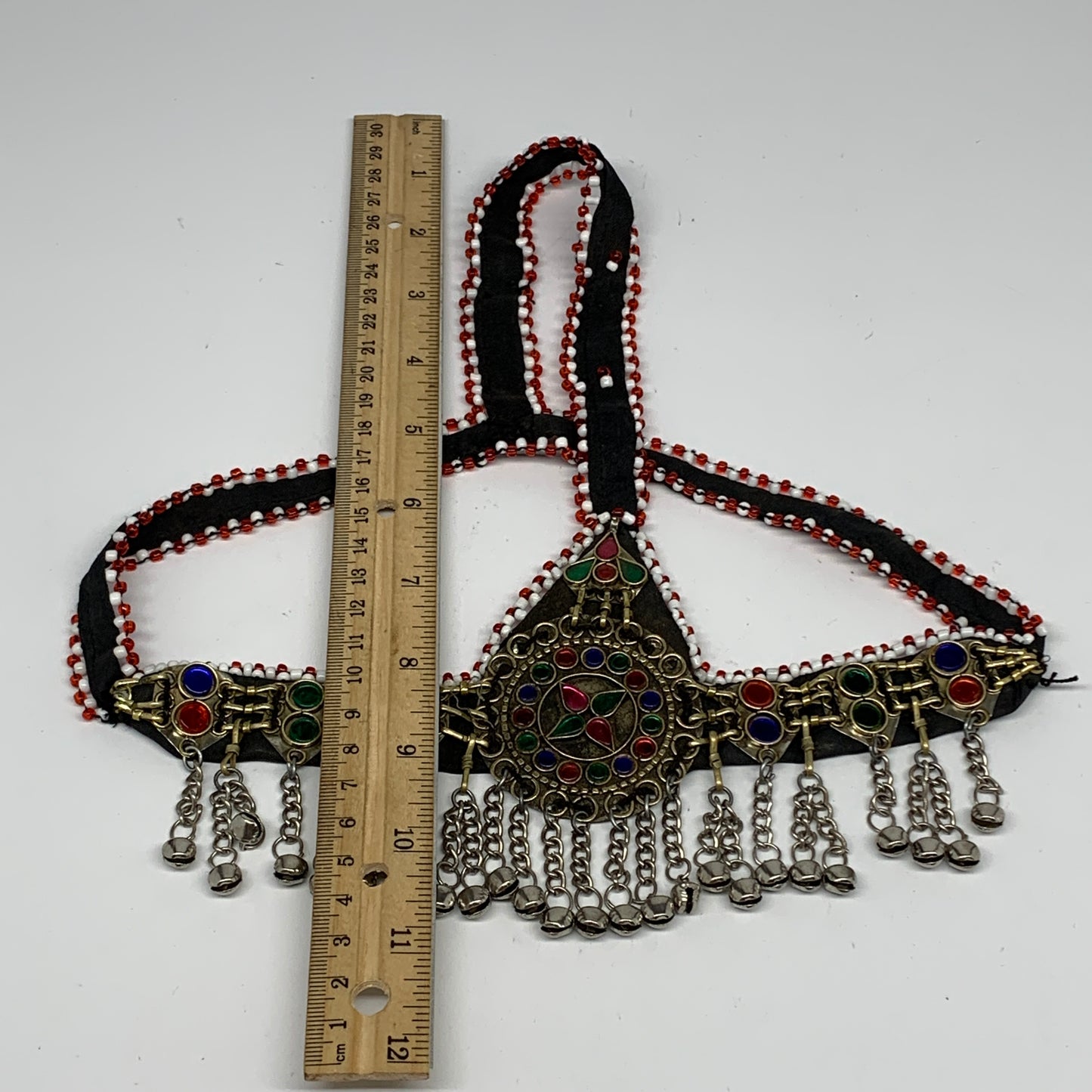 77.2g, Kuchi Headdress Headpiece Afghan Ethnic Tribal Jingle Bells @Afghanistan,