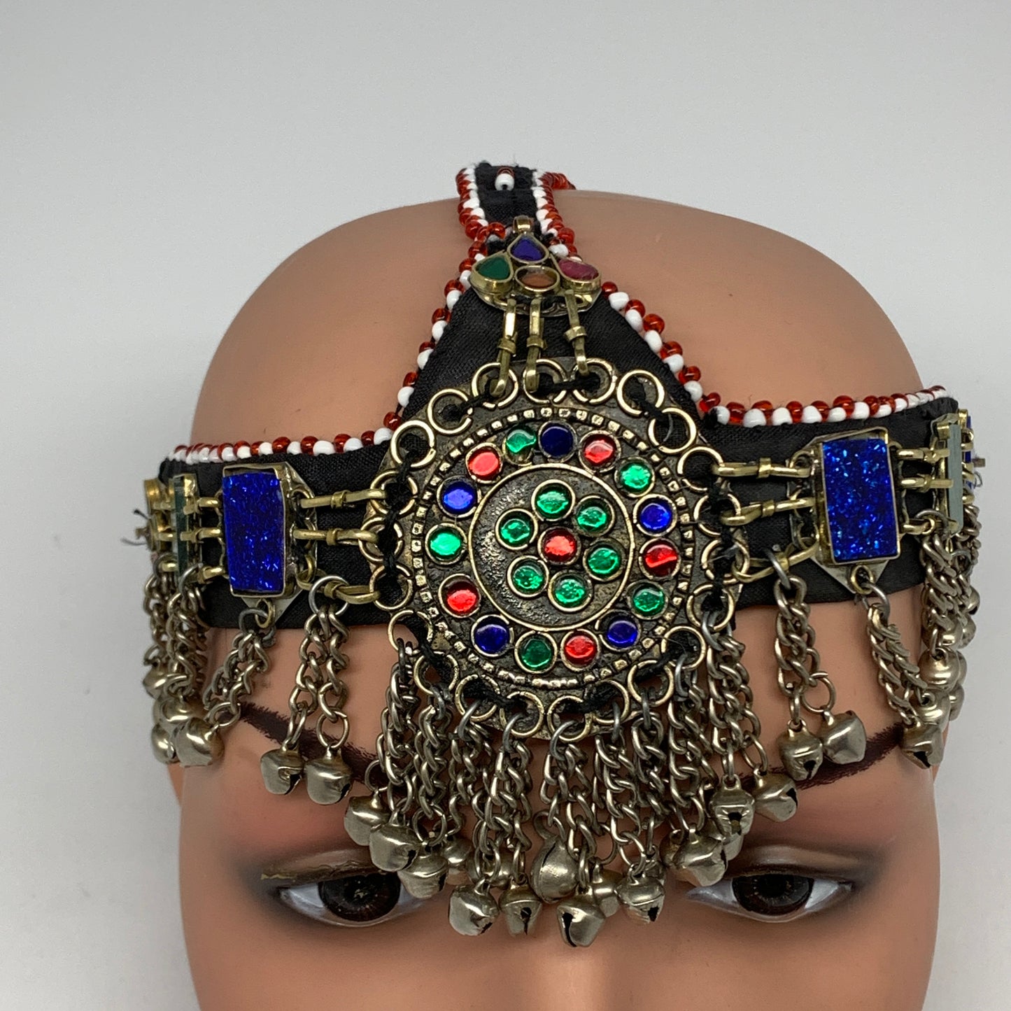 83.3g, Kuchi Headdress Headpiece Afghan Ethnic Tribal Jingle Bells @Afghanistan,