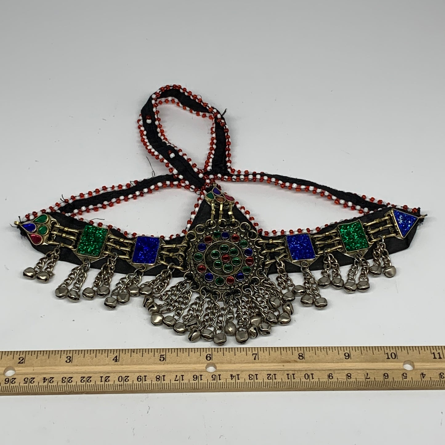 83.3g, Kuchi Headdress Headpiece Afghan Ethnic Tribal Jingle Bells @Afghanistan,