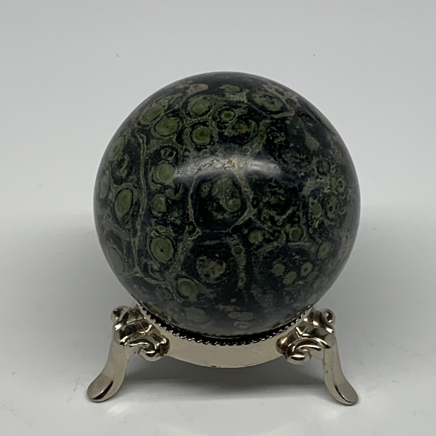 321.5g, 2.4"(61mm), Crocodile Kambaba Jasper Sphere Ball Reiki @Madagascar,B1568