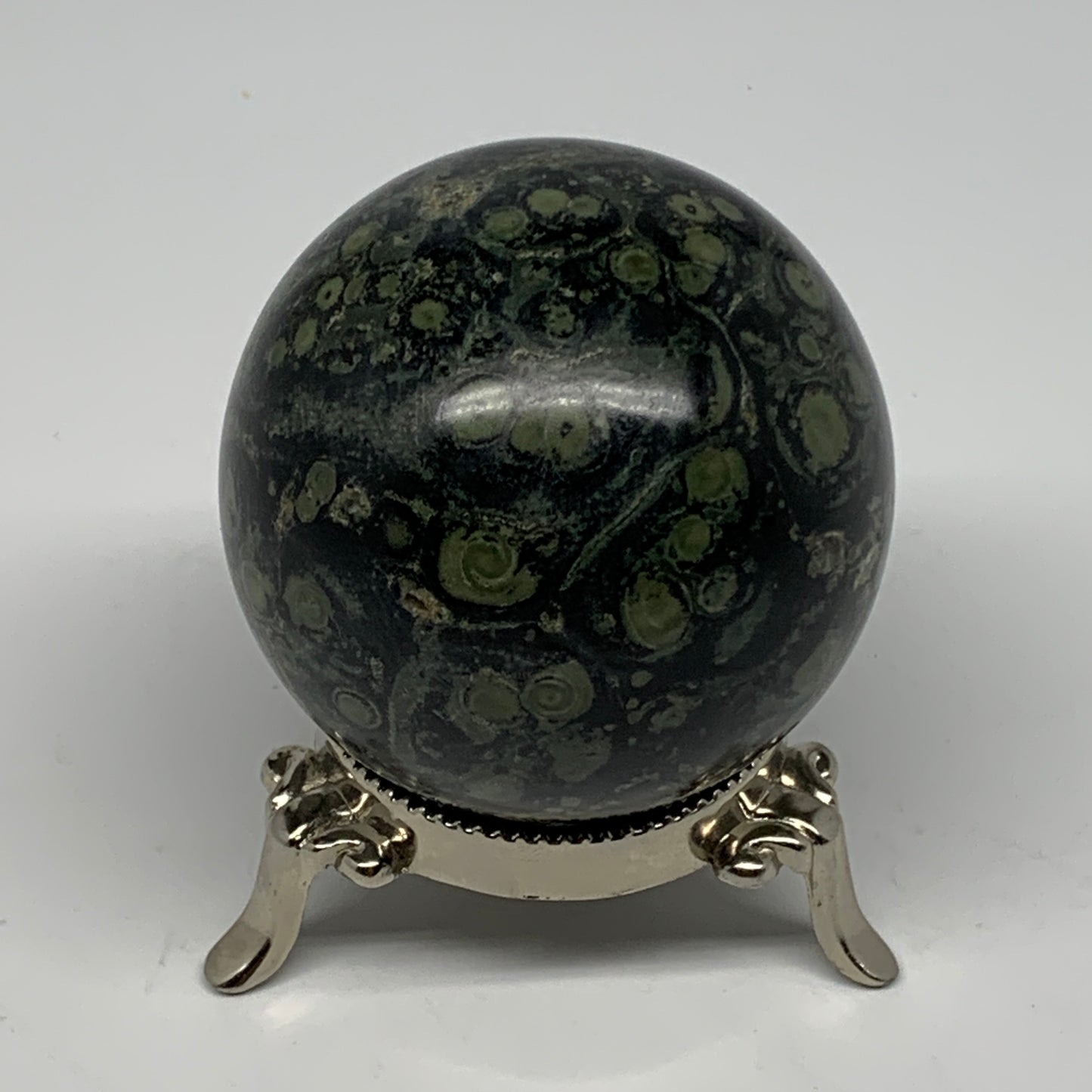 321.5g, 2.4"(61mm), Crocodile Kambaba Jasper Sphere Ball Reiki @Madagascar,B1568