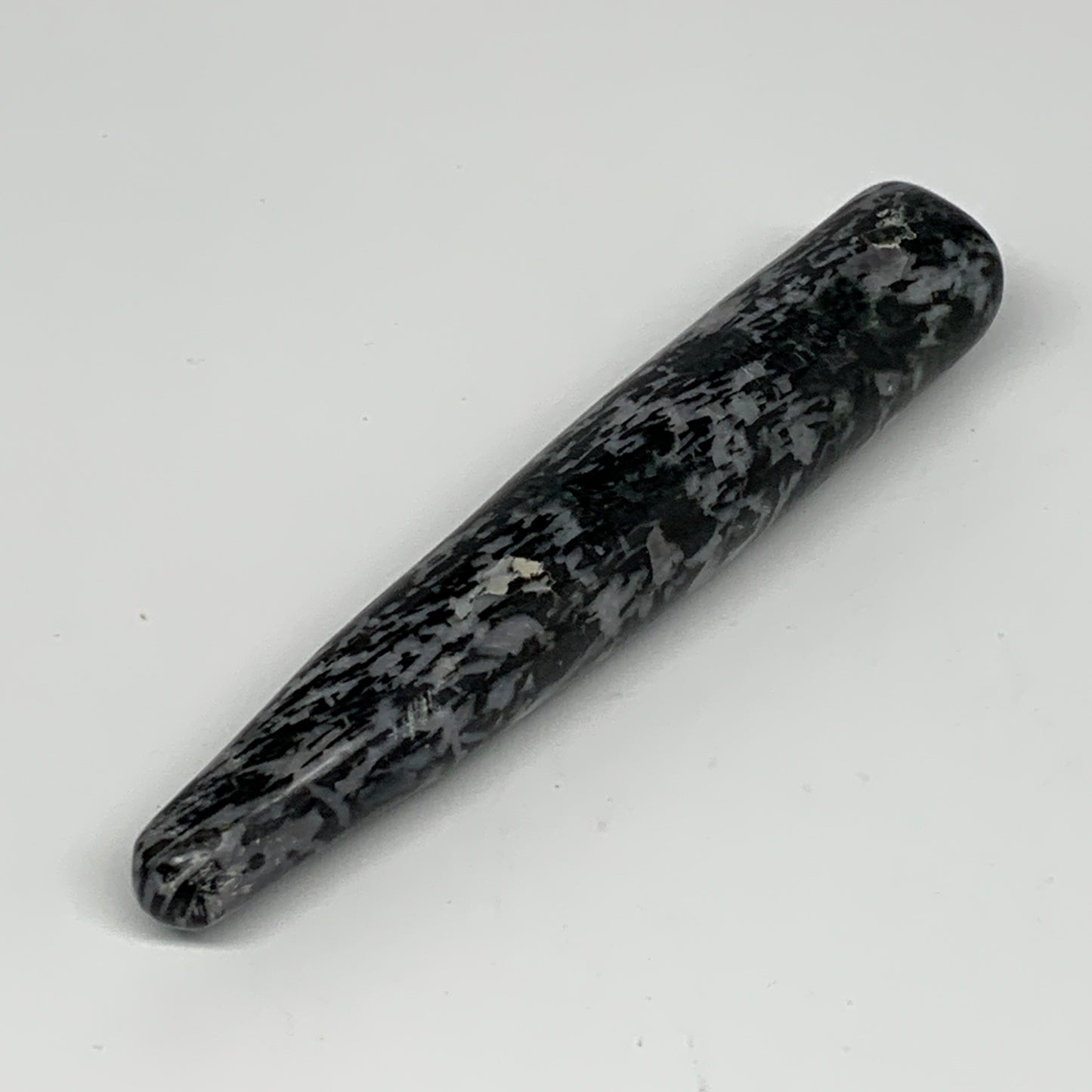 146g,5.4"x0.9" Indigo Gabro Merlinite Stick, Wand,Home Decor,Collectible,B18024