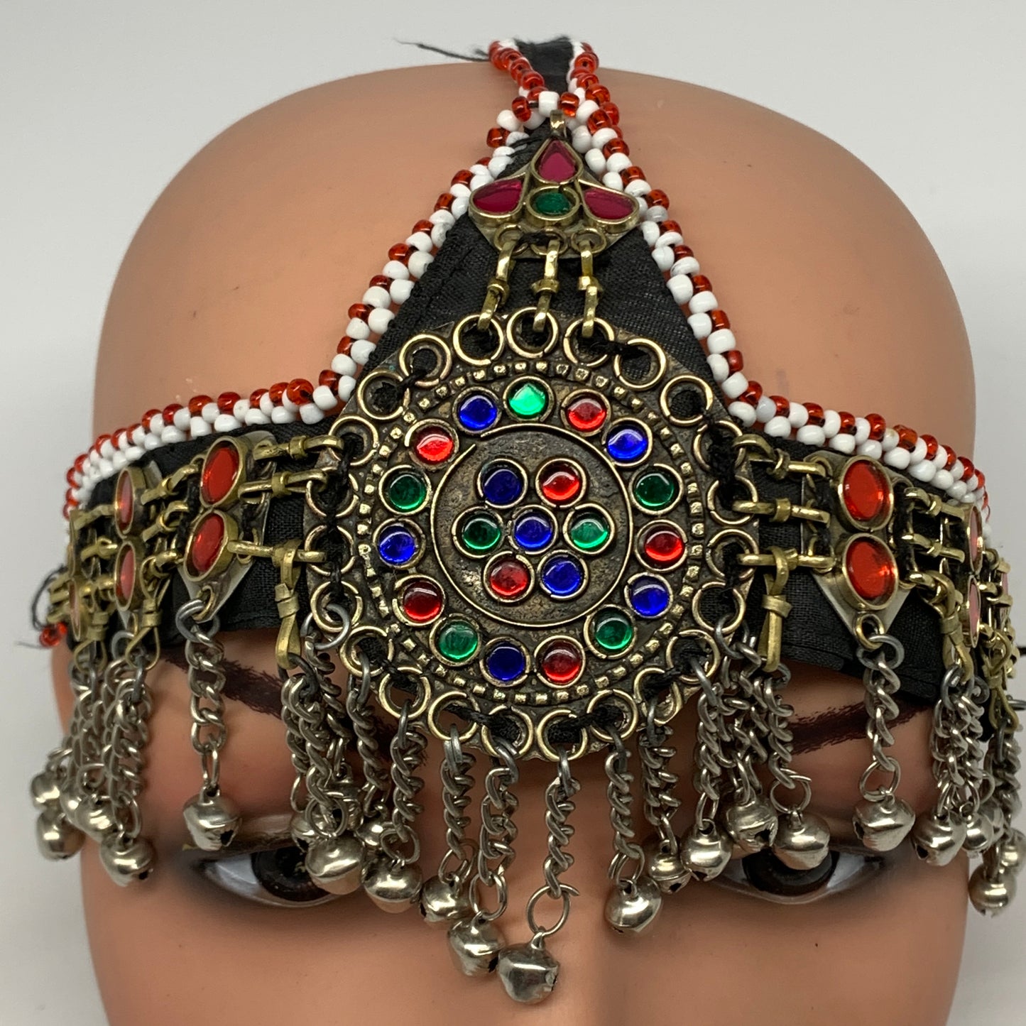 79.8g, Kuchi Headdress Headpiece Afghan Ethnic Tribal Jingle Bells @Afghanistan,