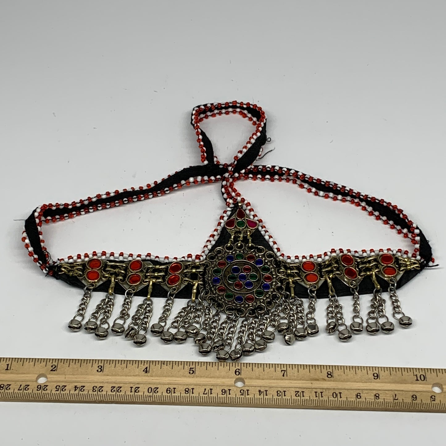 79.8g, Kuchi Headdress Headpiece Afghan Ethnic Tribal Jingle Bells @Afghanistan,