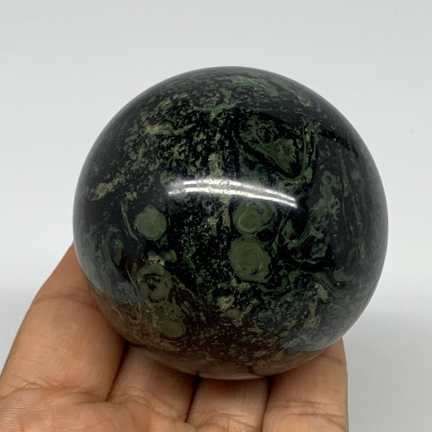 321.2g, 2.4"(59mm), Crocodile Kambaba Jasper Sphere Ball Reiki @Madagascar,B1569