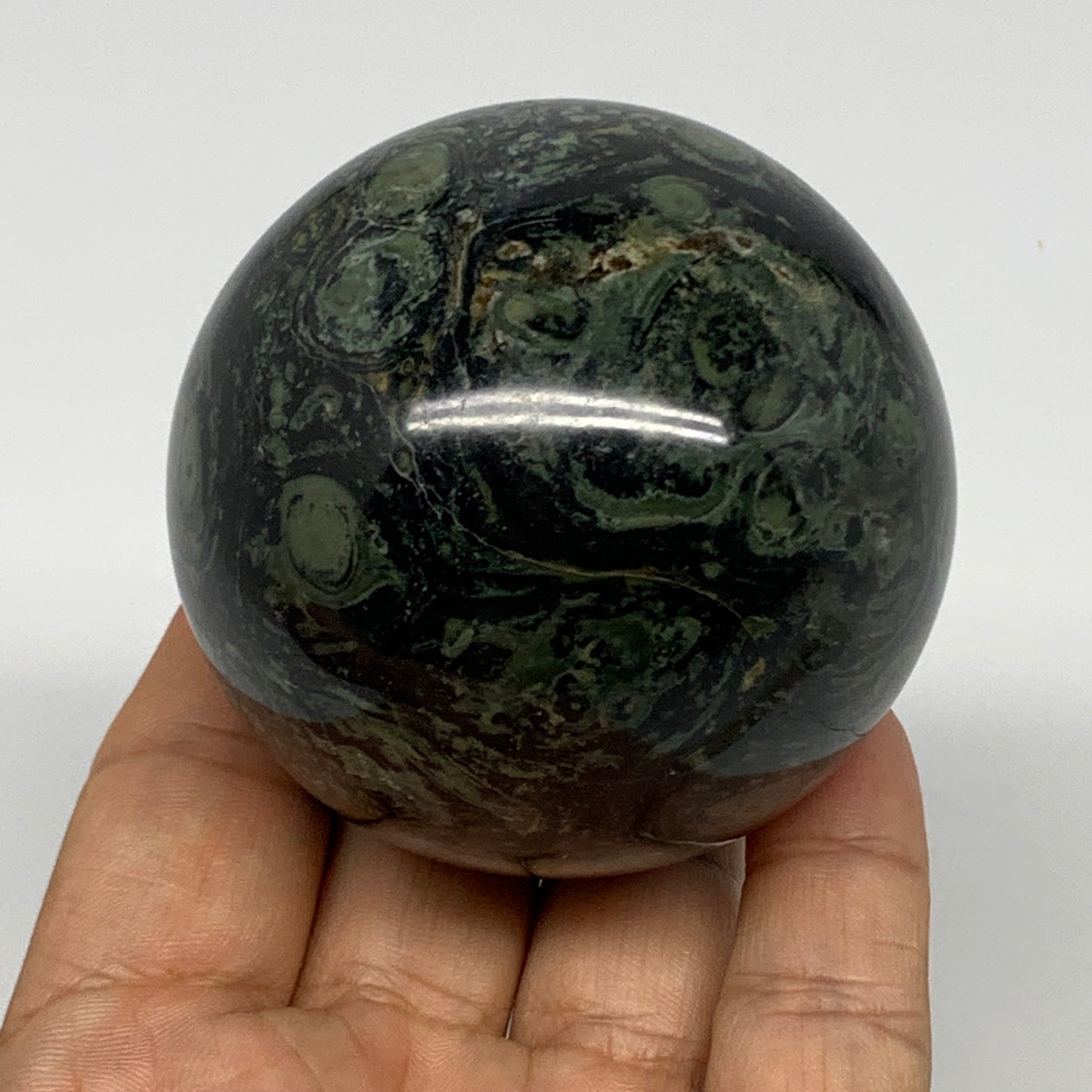 321.2g, 2.4"(59mm), Crocodile Kambaba Jasper Sphere Ball Reiki @Madagascar,B1569