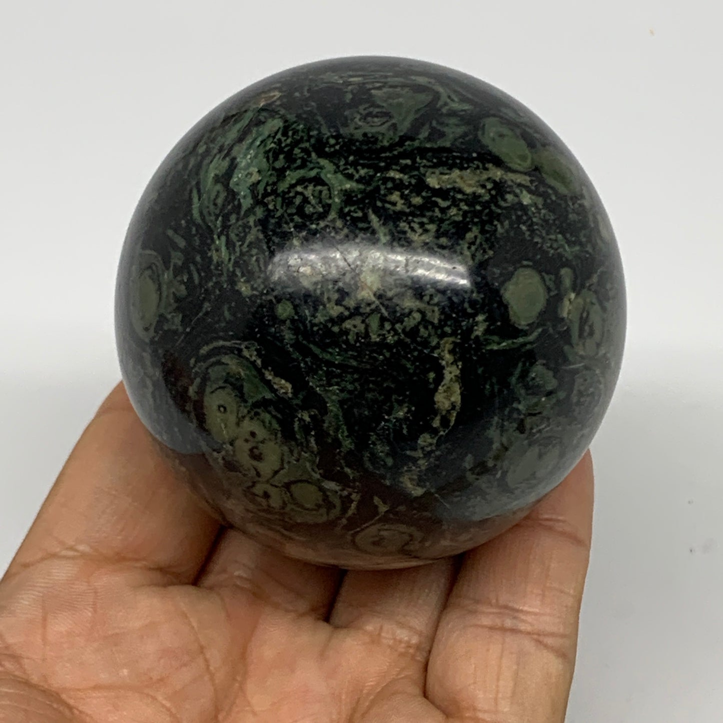 321.2g, 2.4"(59mm), Crocodile Kambaba Jasper Sphere Ball Reiki @Madagascar,B1569