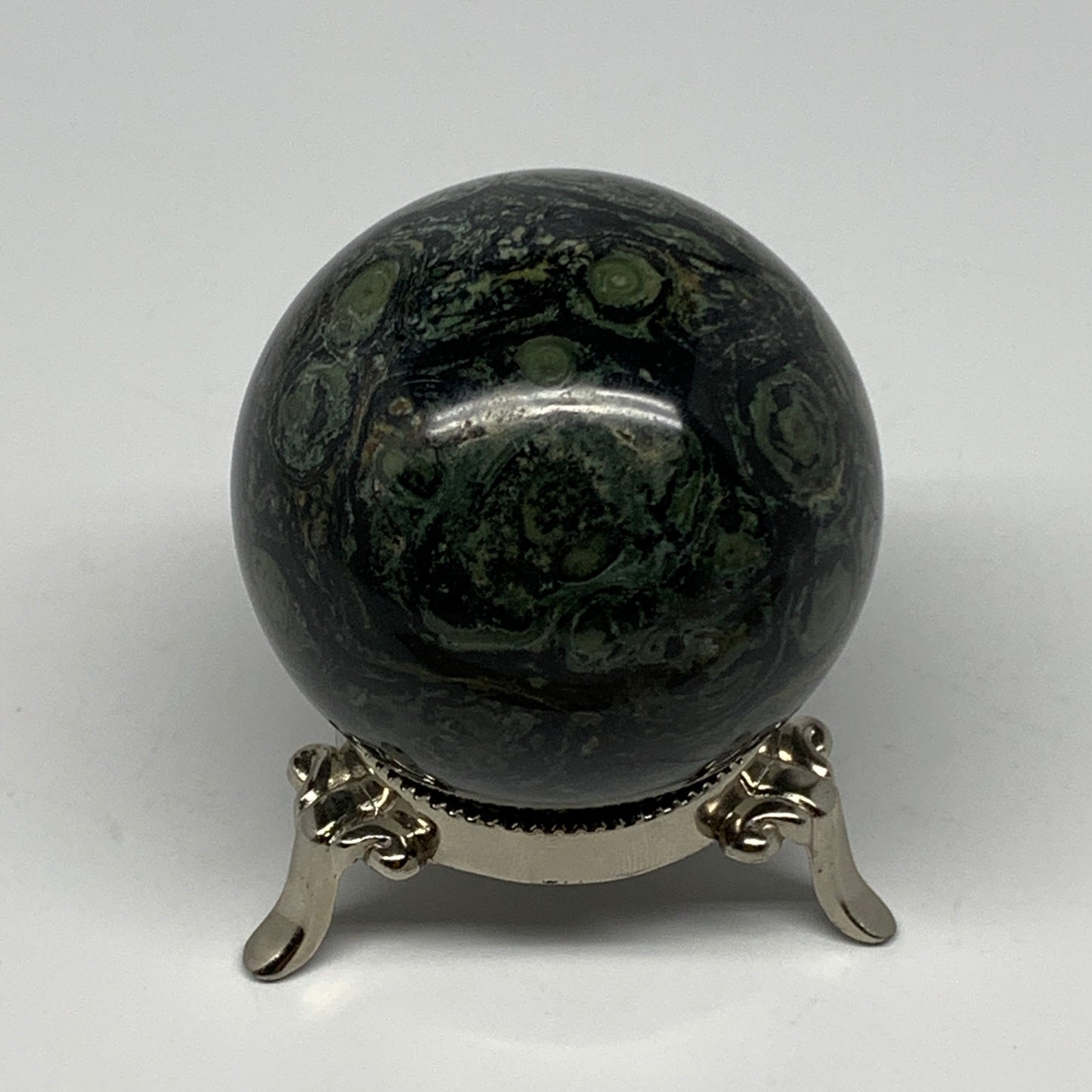 321.2g, 2.4"(59mm), Crocodile Kambaba Jasper Sphere Ball Reiki @Madagascar,B1569