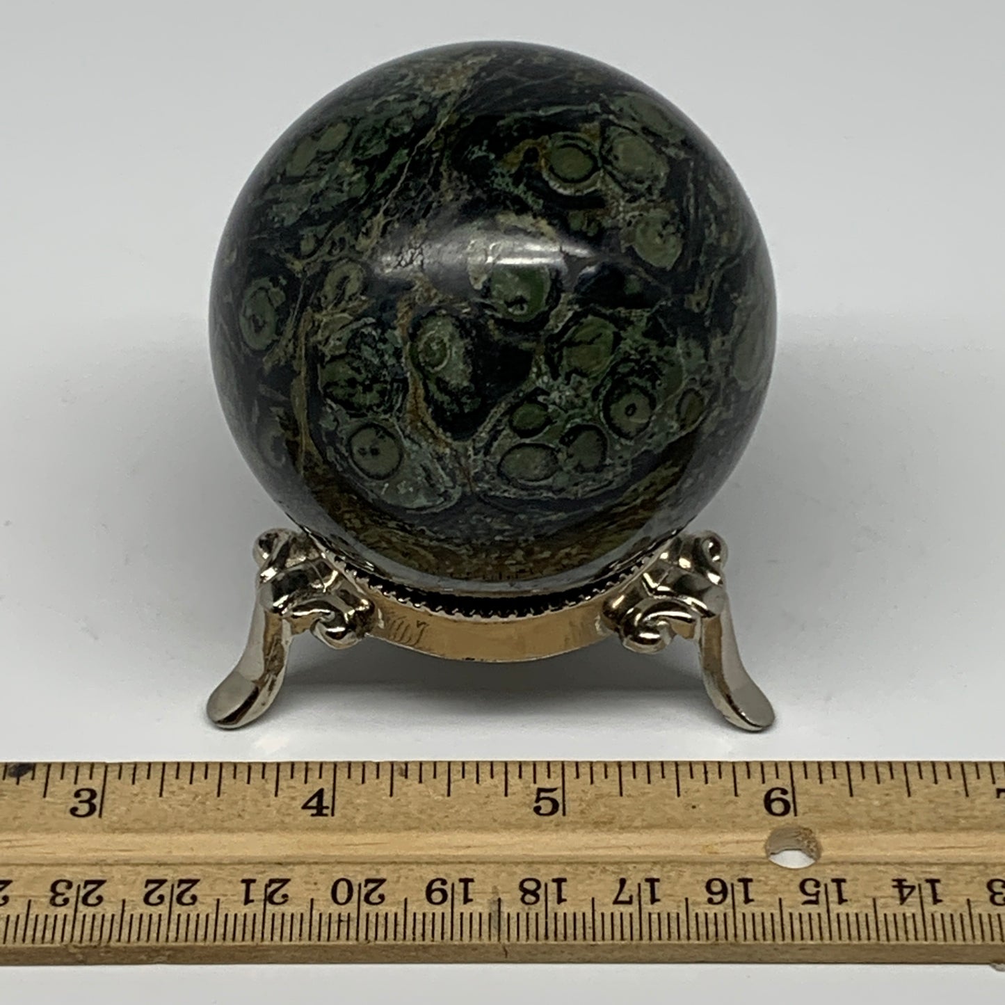 321.2g, 2.4"(59mm), Crocodile Kambaba Jasper Sphere Ball Reiki @Madagascar,B1569