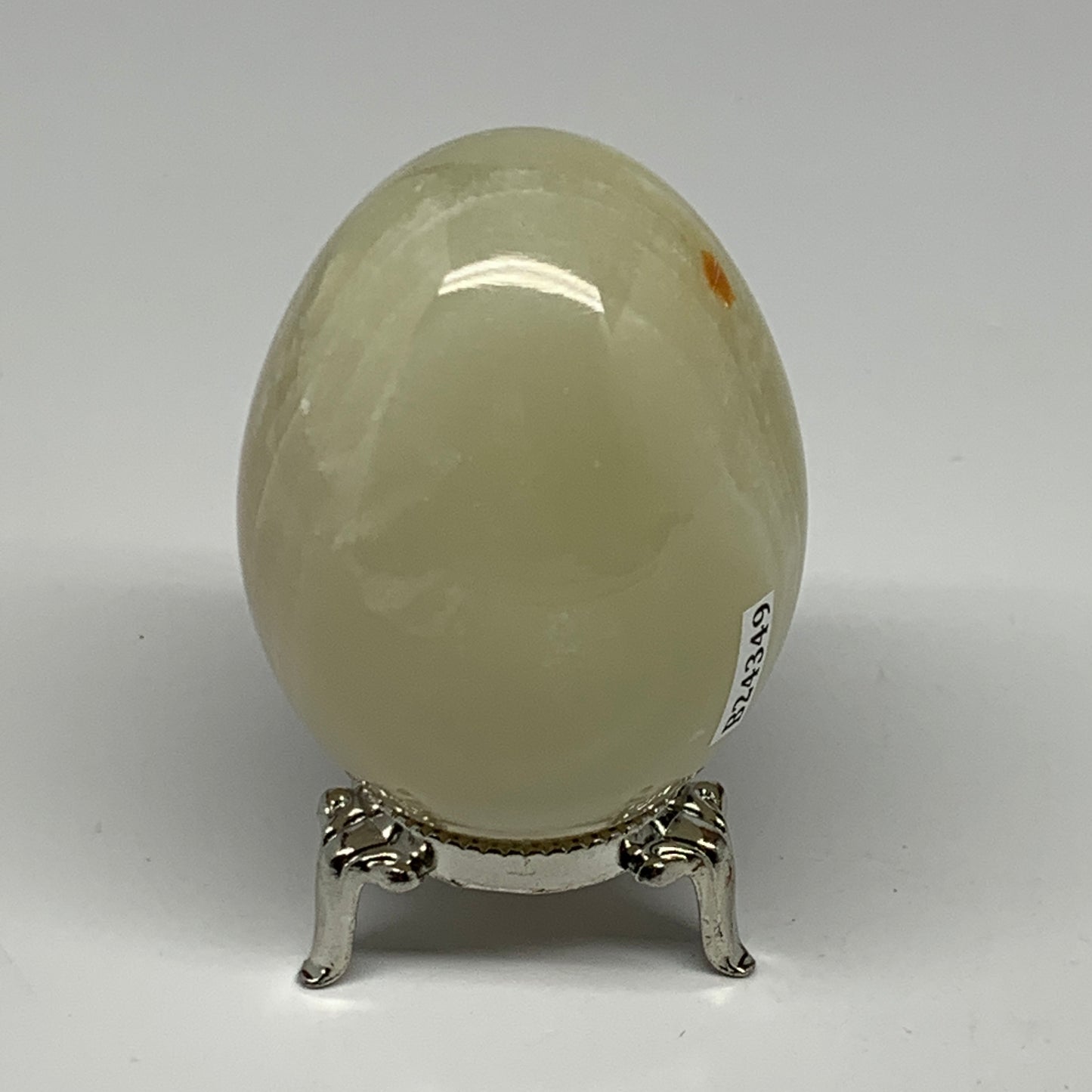 239.4g, 2.7"x2" Natural Green Onyx Egg Gemstone Mineral, from Pakistan, B24349