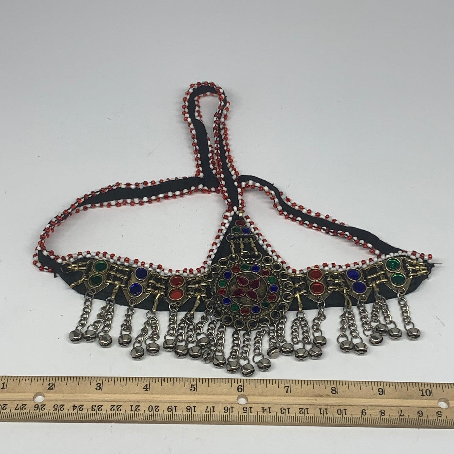 76.7g, Kuchi Headdress Headpiece Afghan Ethnic Tribal Jingle Bells @Afghanistan,