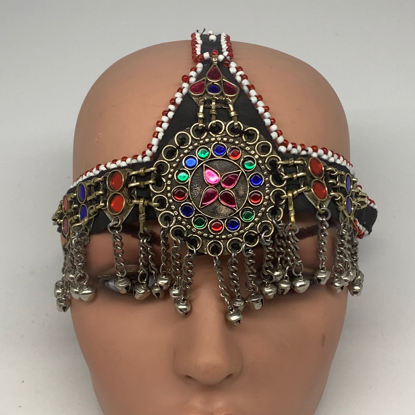 75.8g, Kuchi Headdress Headpiece Afghan Ethnic Tribal Jingle Bells @Afghanistan,