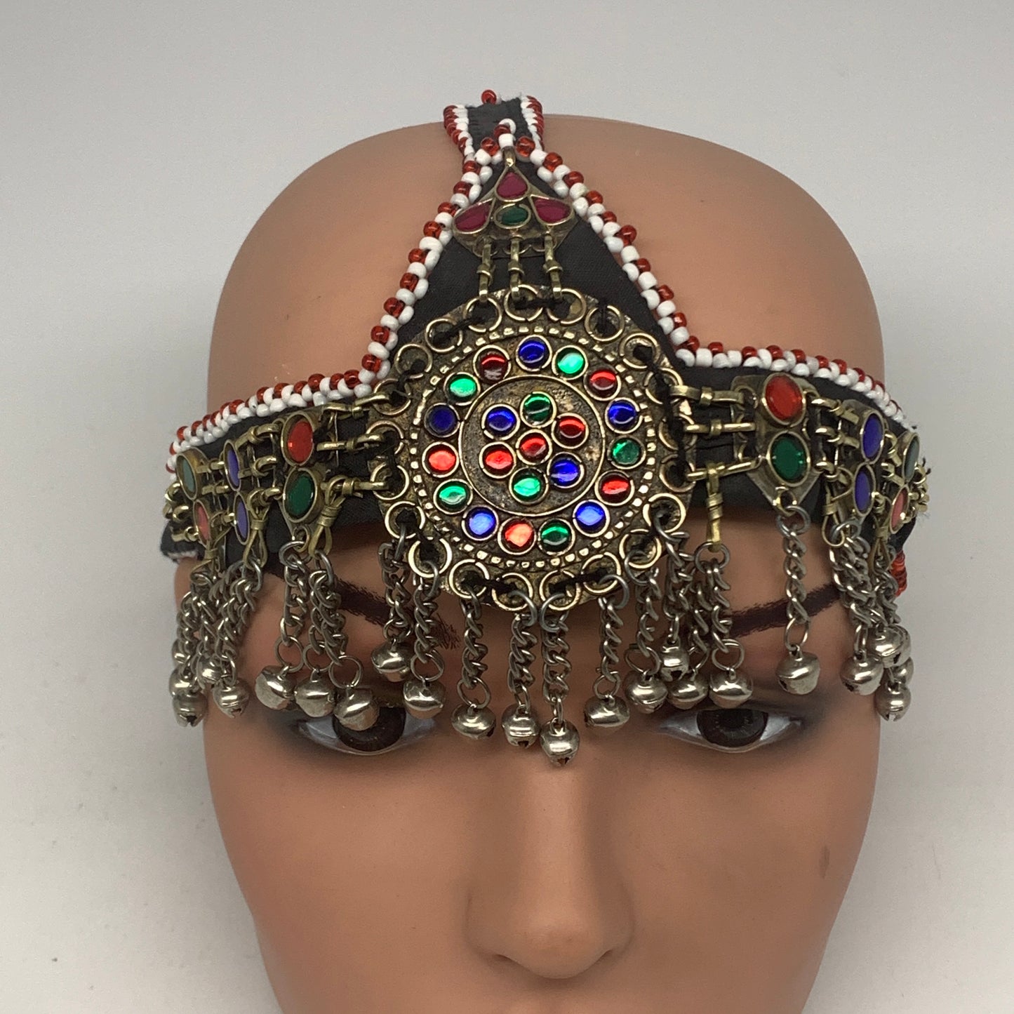 77.5g, Kuchi Headdress Headpiece Afghan Ethnic Tribal Jingle Bells @Afghanistan,