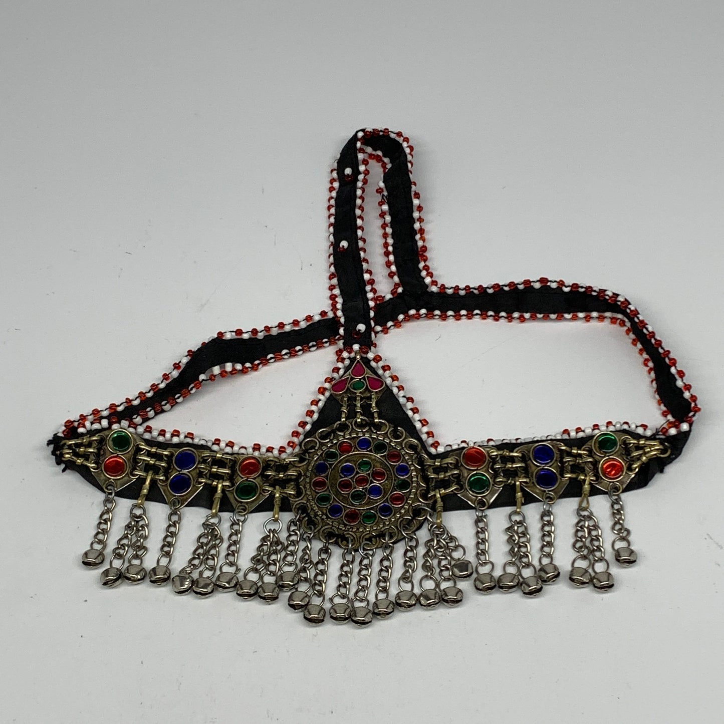 77.5g, Kuchi Headdress Headpiece Afghan Ethnic Tribal Jingle Bells @Afghanistan,