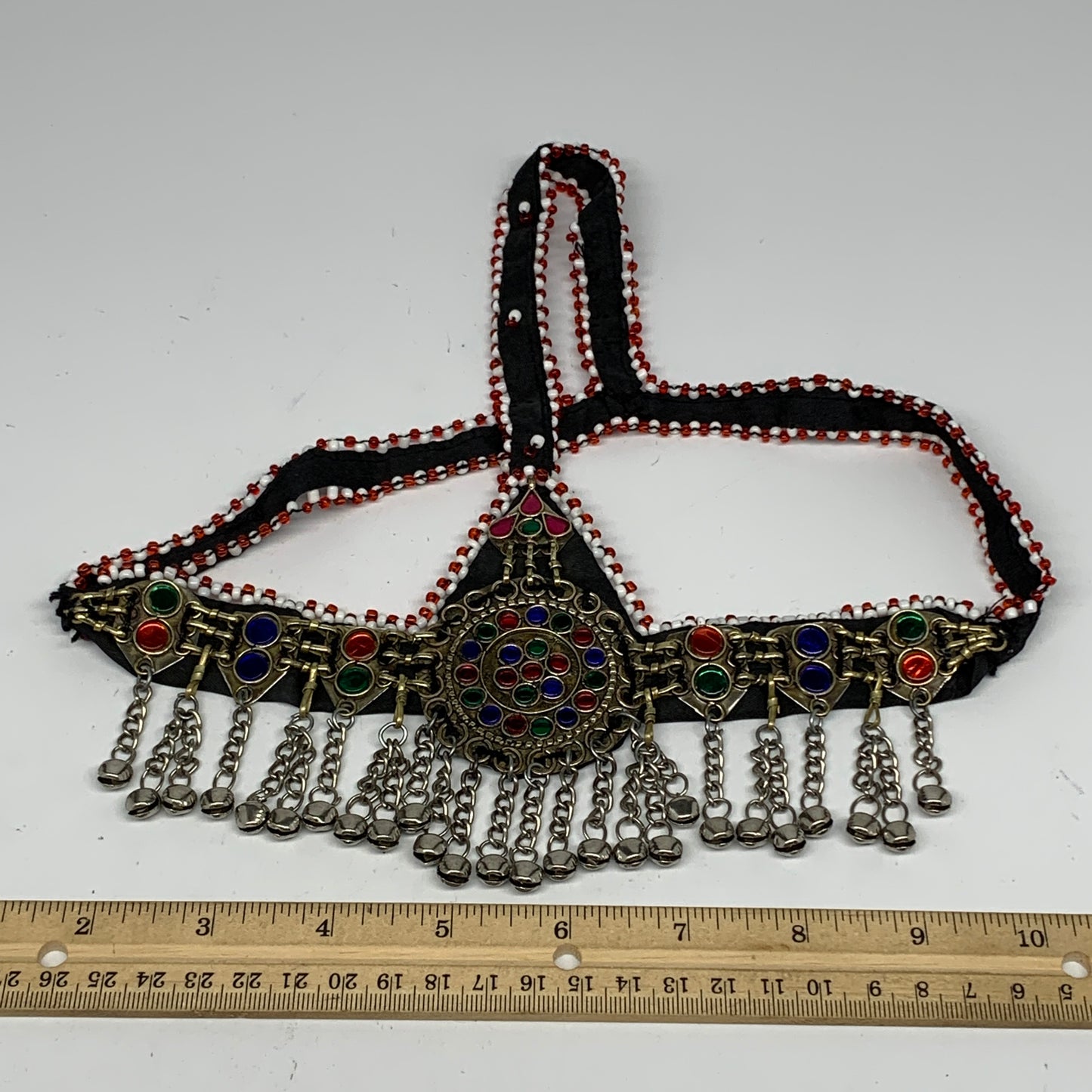 77.5g, Kuchi Headdress Headpiece Afghan Ethnic Tribal Jingle Bells @Afghanistan,