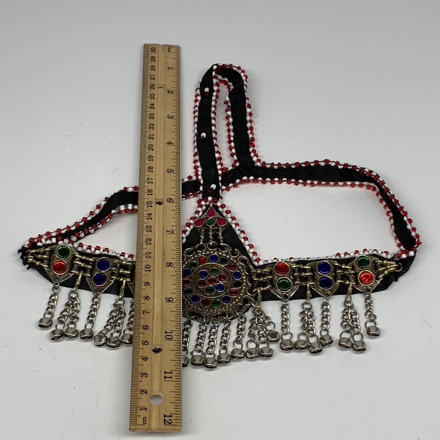 77.5g, Kuchi Headdress Headpiece Afghan Ethnic Tribal Jingle Bells @Afghanistan,