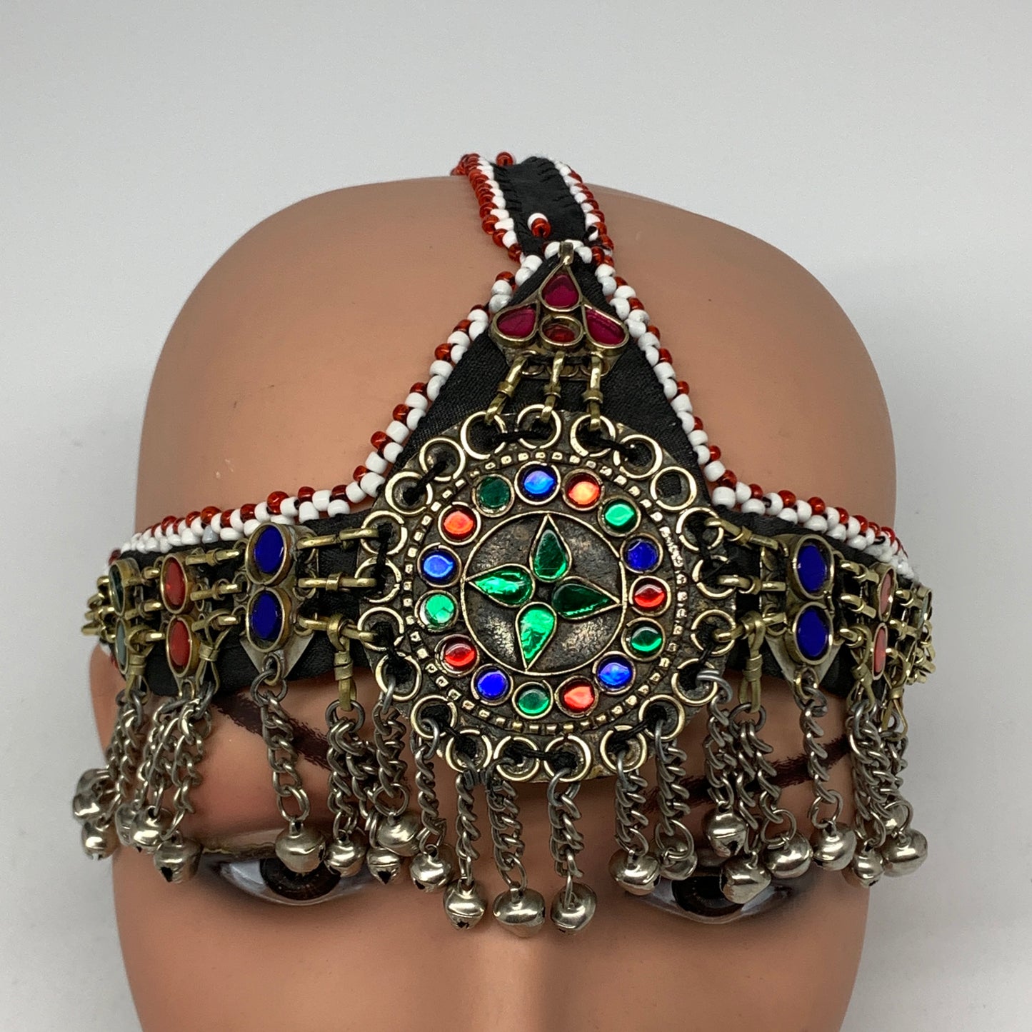 78.3g, Kuchi Headdress Headpiece Afghan Ethnic Tribal Jingle Bells @Afghanistan,