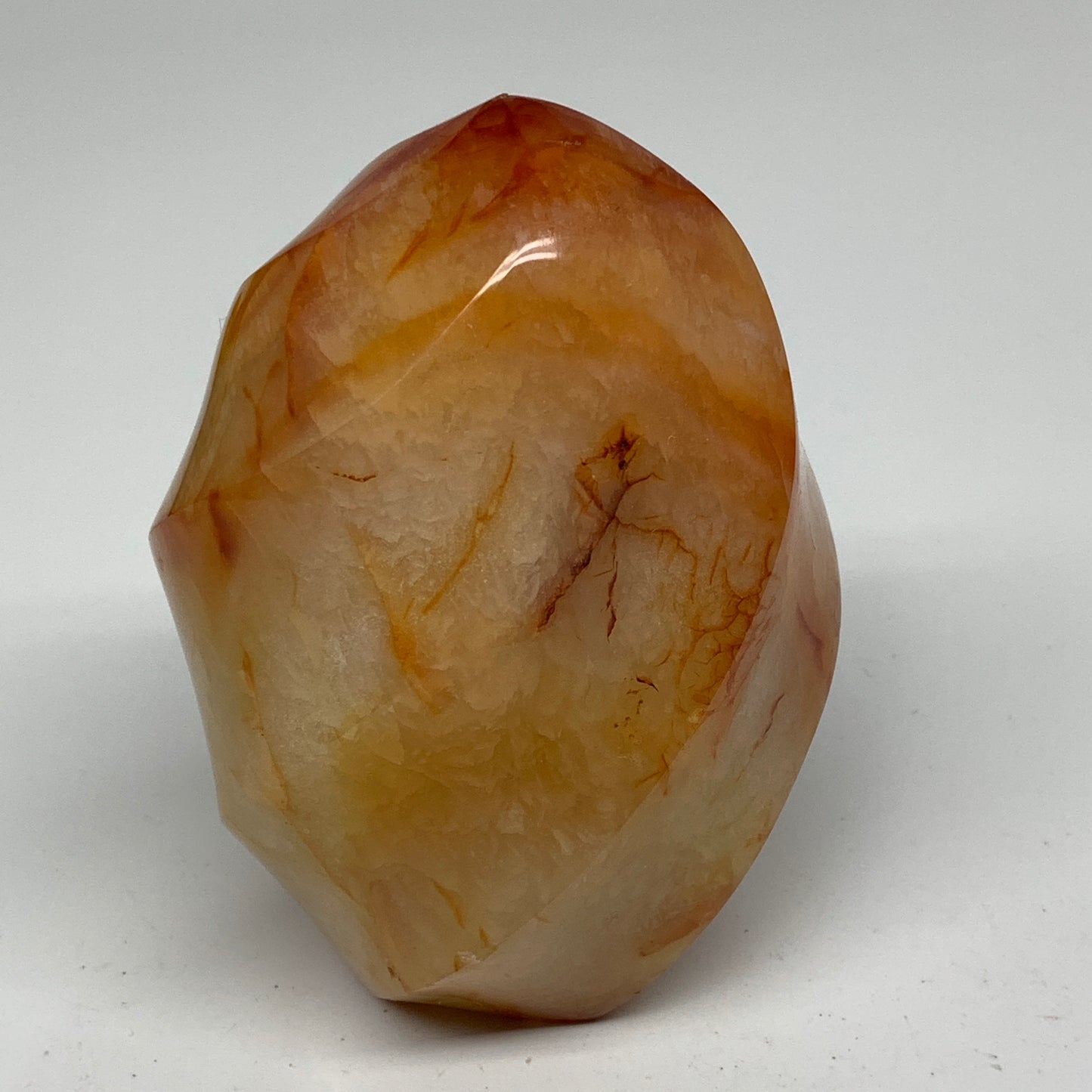 614g,4"x2.8"x2.4" Natural Carnelian Fire Flame Gemstones Reiki Tool ,B4434