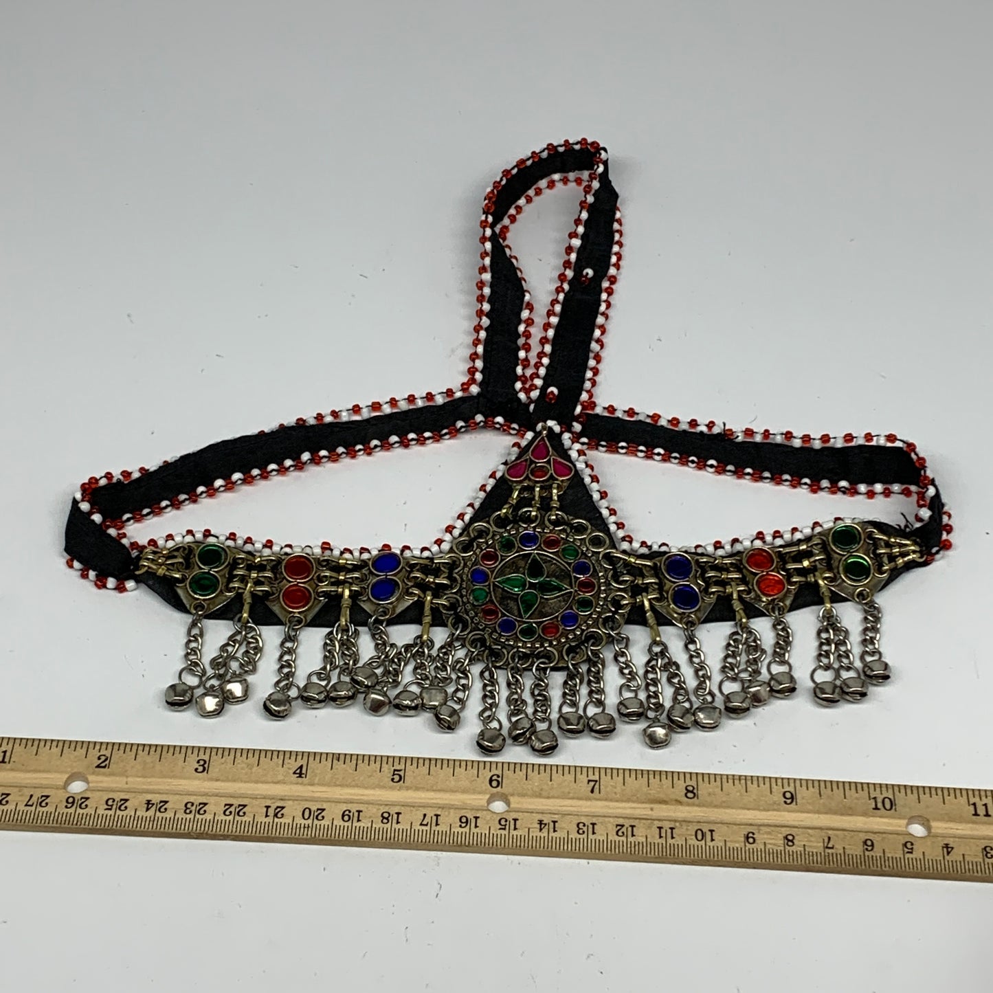 78.3g, Kuchi Headdress Headpiece Afghan Ethnic Tribal Jingle Bells @Afghanistan,