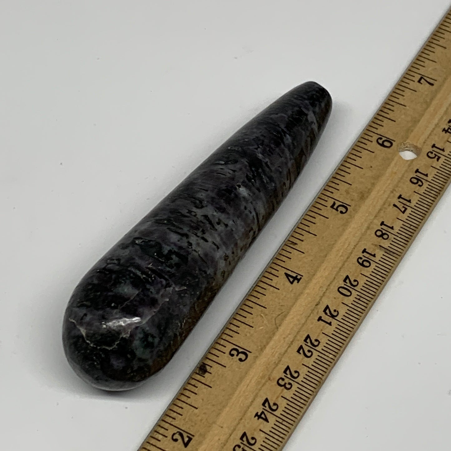 113.4g,4.2"x1.1" Indigo Gabro Merlinite Stick, Wand,Home Decor,Collectible,B1804