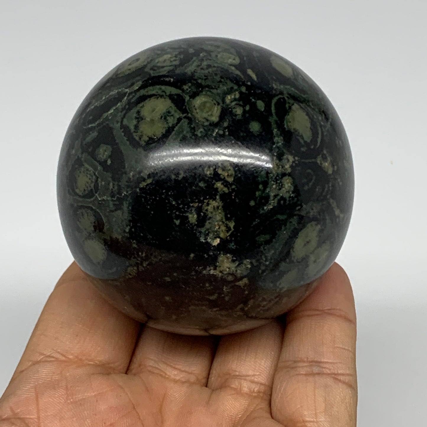 314.4g, 2.4"(60mm), Crocodile Kambaba Jasper Sphere Ball Reiki @Madagascar,B1571