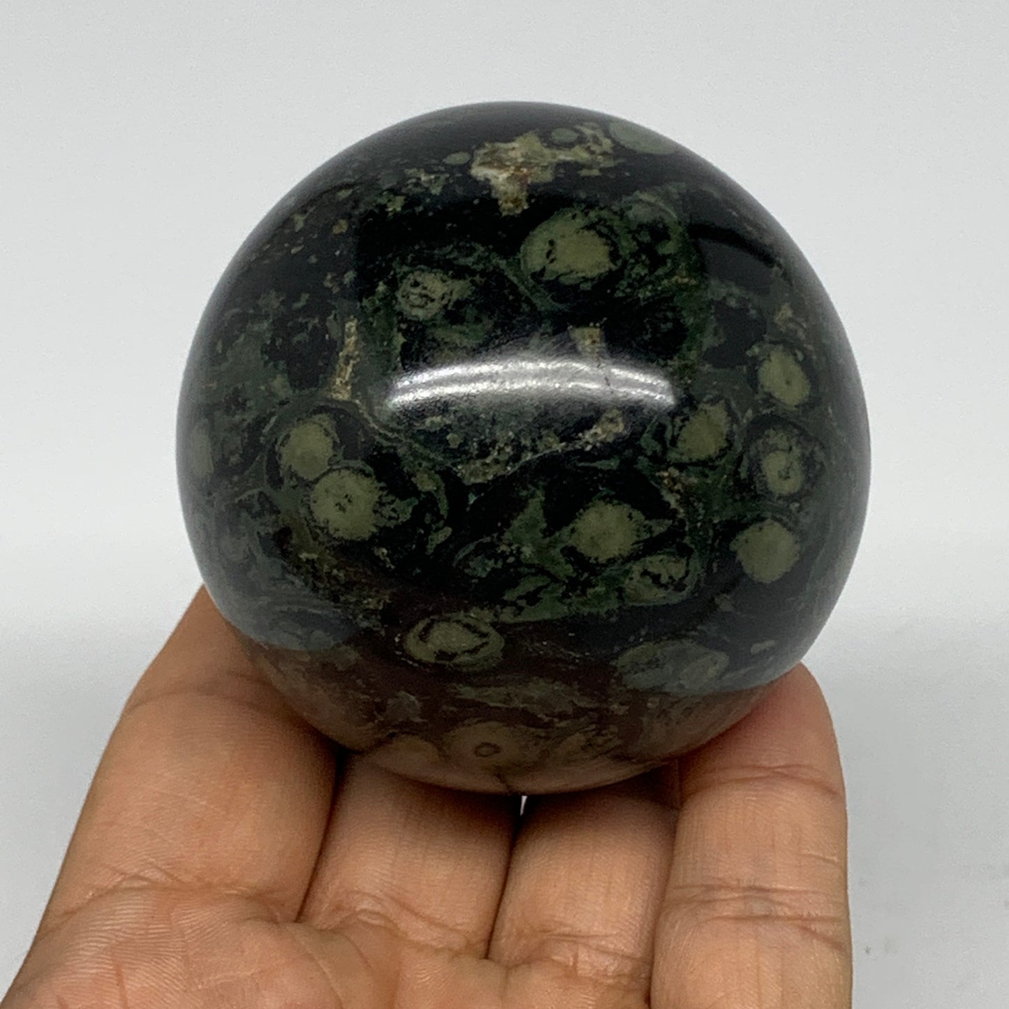 314.4g, 2.4"(60mm), Crocodile Kambaba Jasper Sphere Ball Reiki @Madagascar,B1571