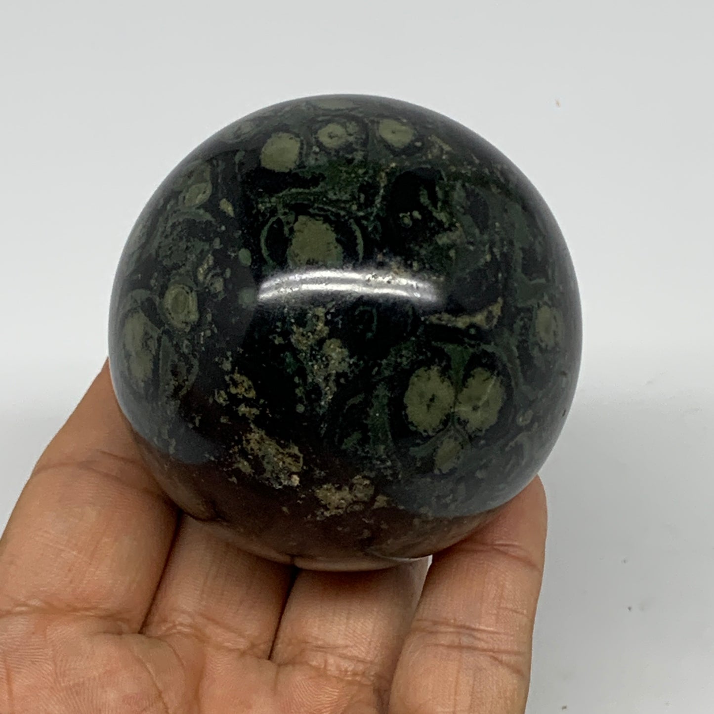 314.4g, 2.4"(60mm), Crocodile Kambaba Jasper Sphere Ball Reiki @Madagascar,B1571